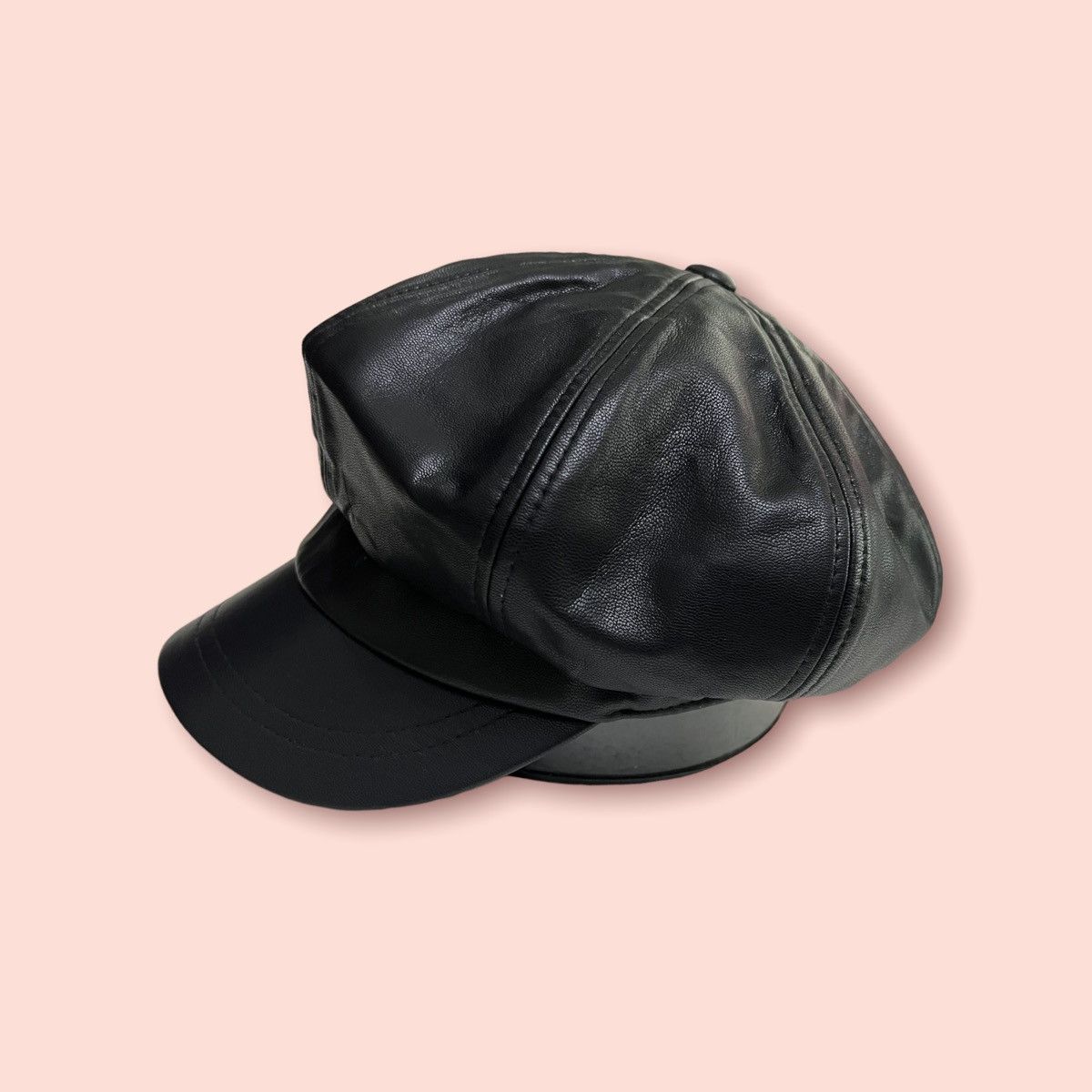 Designer × Japanese Brand BROWNY FAUX LEATHER GATSBY / BAKER BOY HAT Size ONE SIZE - 5 Thumbnail