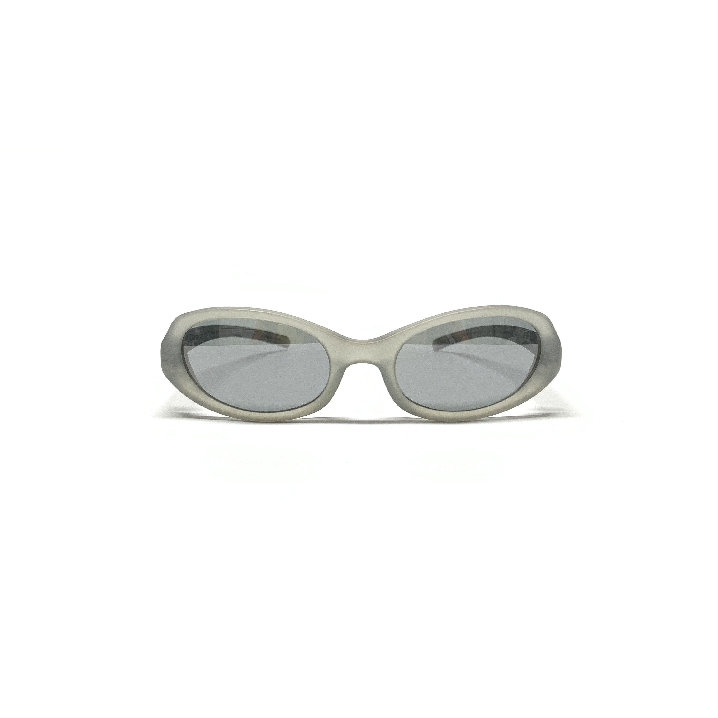Vtg 00s Prada Frosted Angled Sunglasses (Grey)