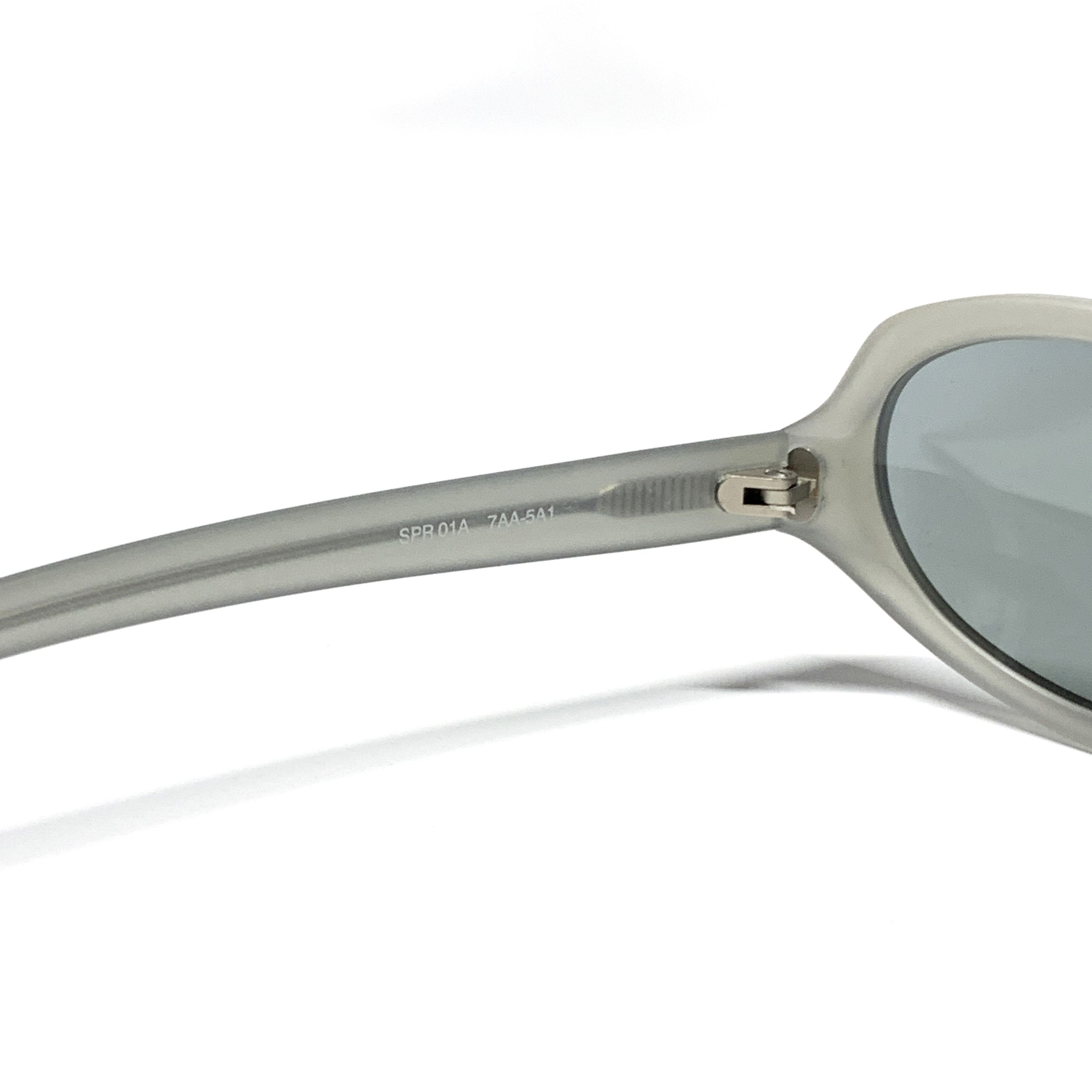 Prada Vtg 00s Prada Frosted Angled Sunglasses (Grey) Size ONE SIZE - 8 Thumbnail