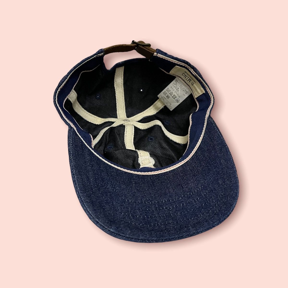 Beams Plus × Japanese Brand × Self Edge RARE B:MING BY BEAMS S DENIM HAT LEATHER STRAPBACK Size ONE SIZE - 14 Thumbnail