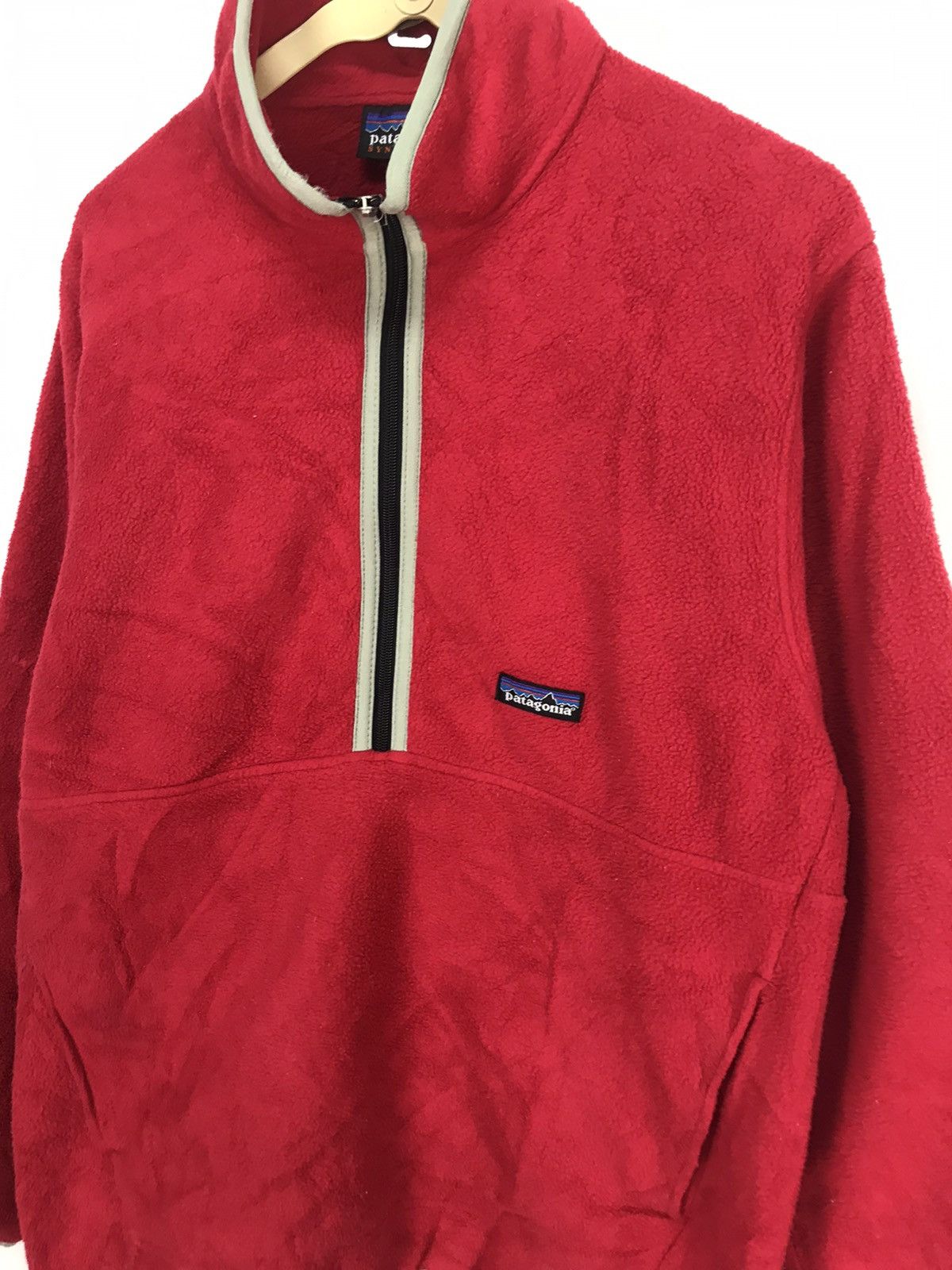 Patagonia × Vintage Patagonia half zipper fleece distressed sweatshirt Size US S / EU 44-46 / 1 - 7 Thumbnail