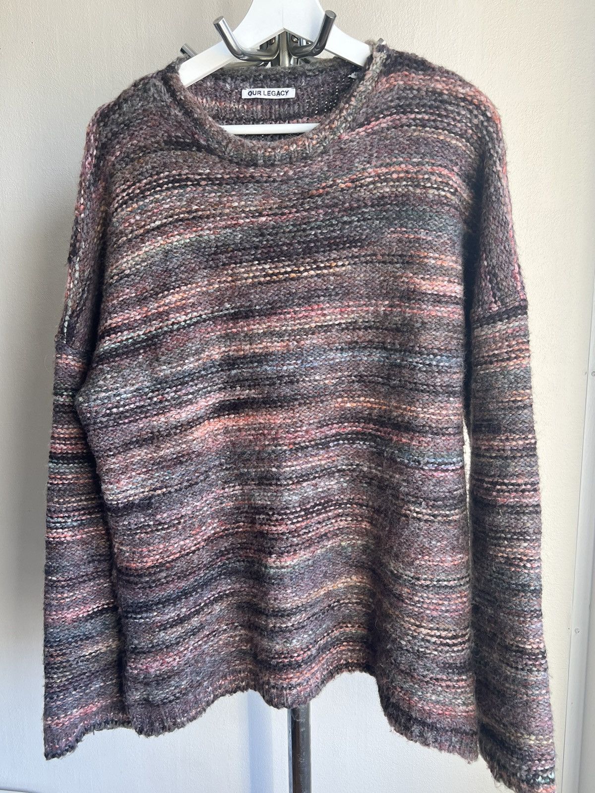 image of Our Legacy Multi Colored Roundneck Knit Jumper Grail, Men's (Size Medium)