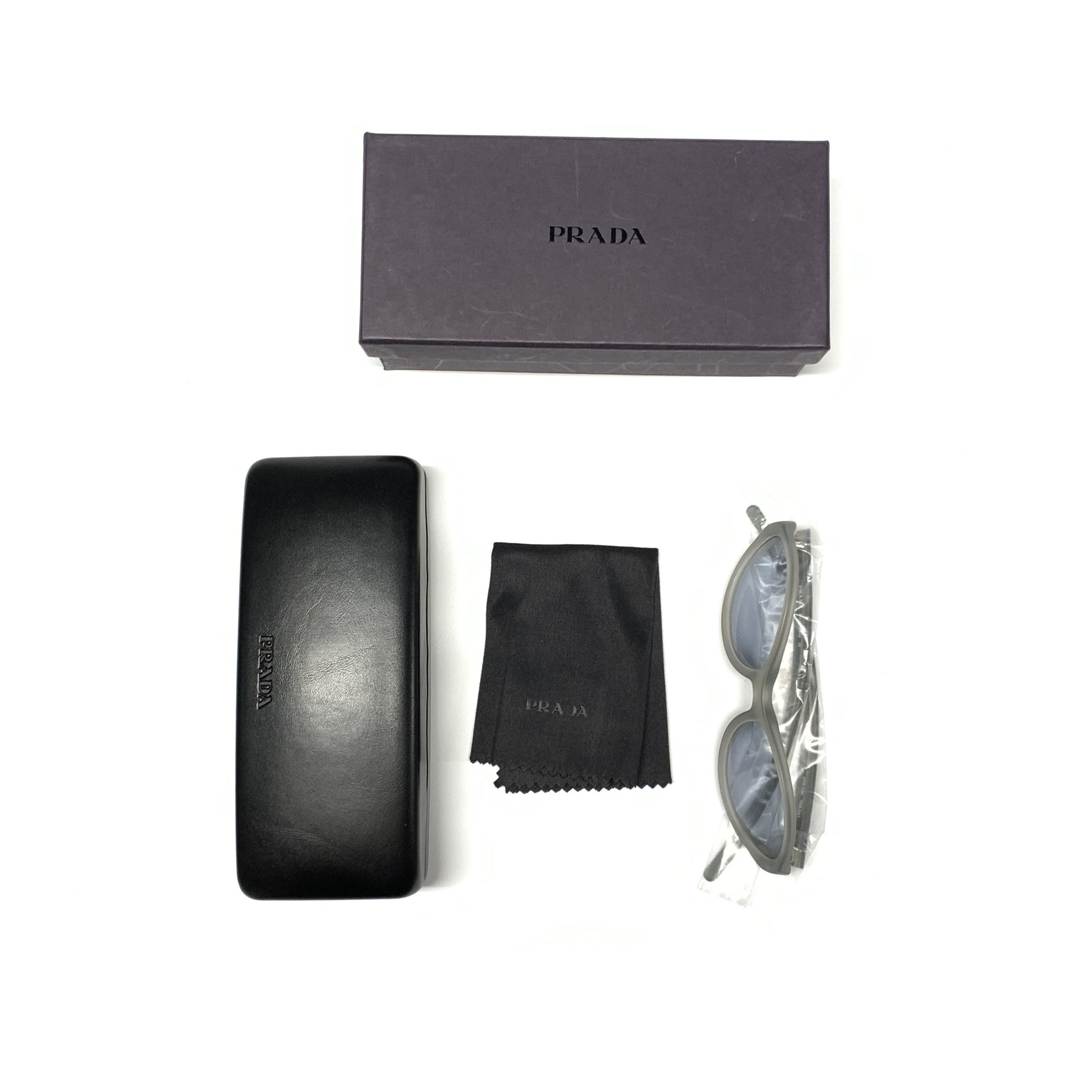 Prada Vtg 00s Prada Frosted Drop Sunglasses (Grey Light Lenses) Size ONE SIZE - 9 Thumbnail