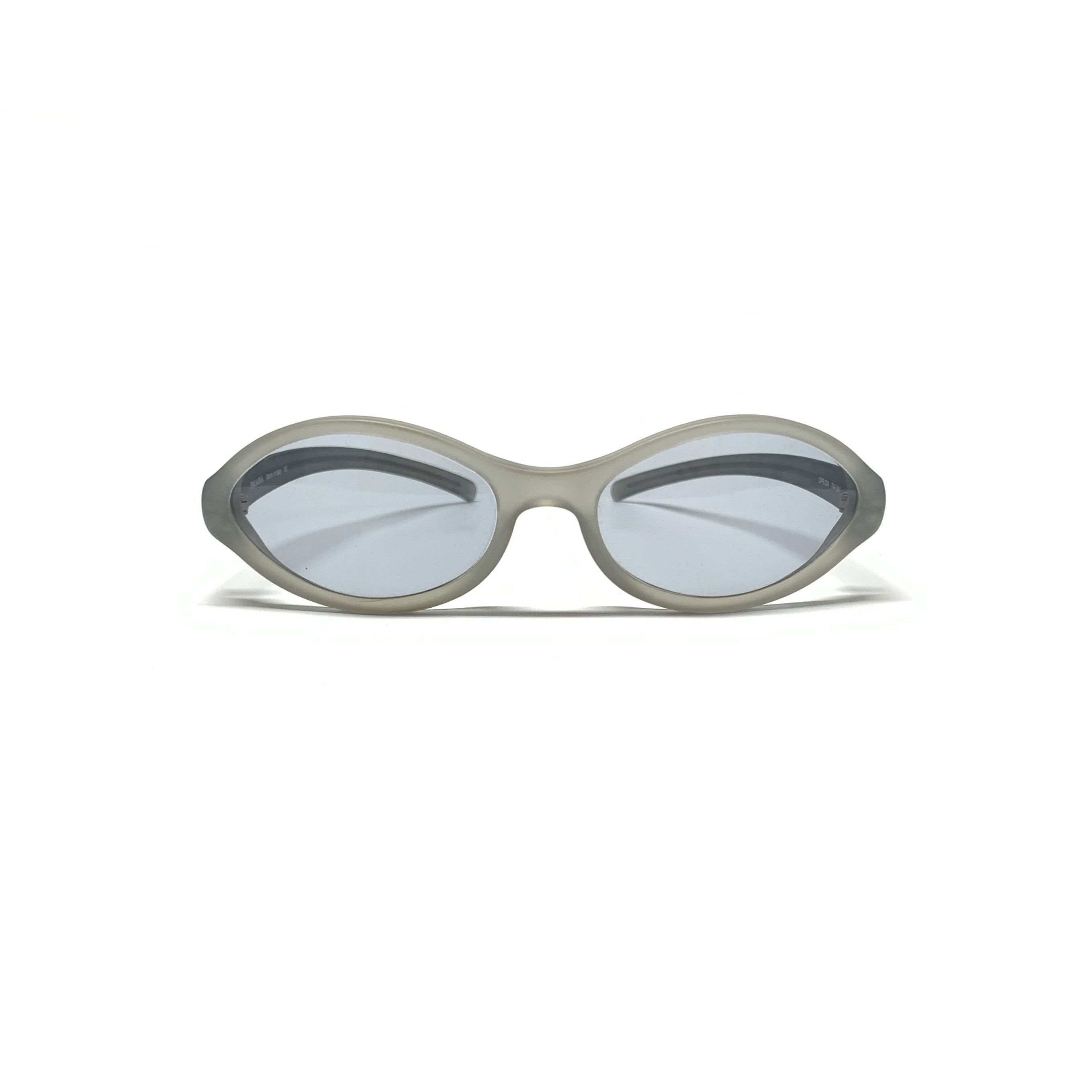 Vtg 00s Prada Frosted Drop Sunglasses (Grey Light Lenses)