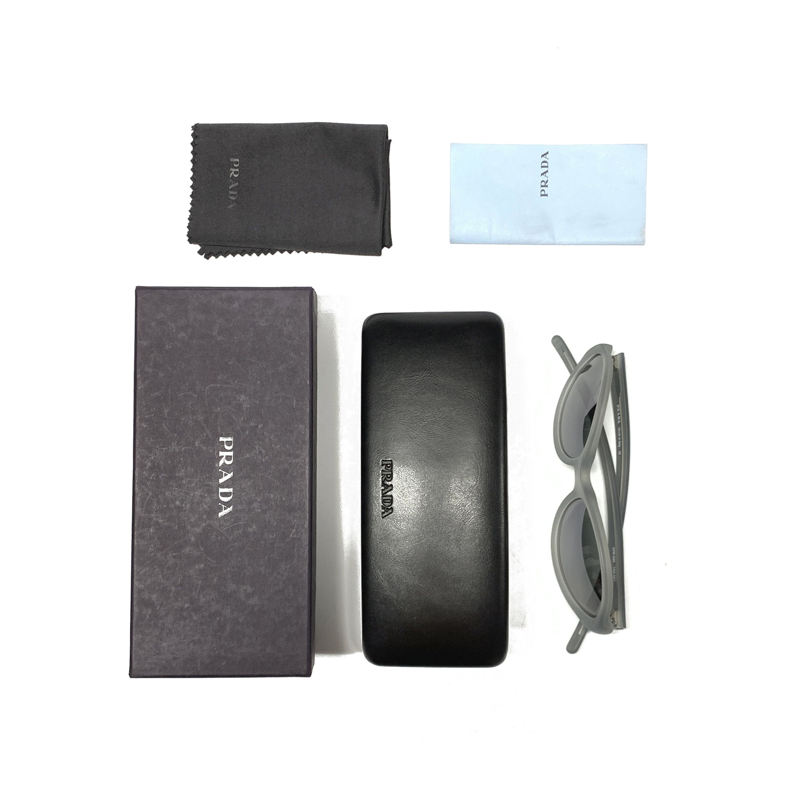 Prada Vtg 00s Prada Frosted Drop Sunglasses (Grey Dark Lenses) Size ONE SIZE - 9 Thumbnail