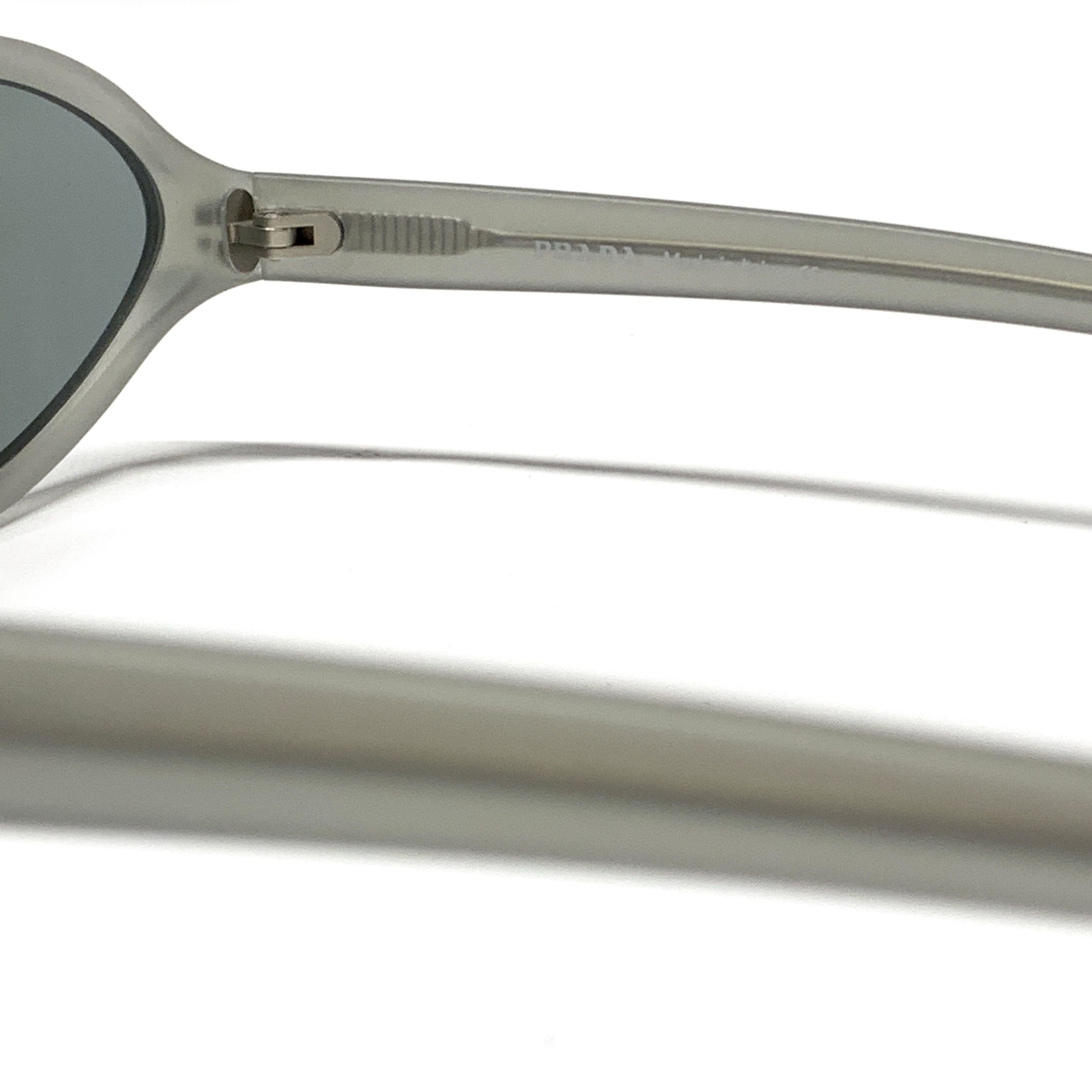 Prada Vtg 00s Prada Frosted Drop Sunglasses (Grey Dark Lenses) Size ONE SIZE - 7 Thumbnail