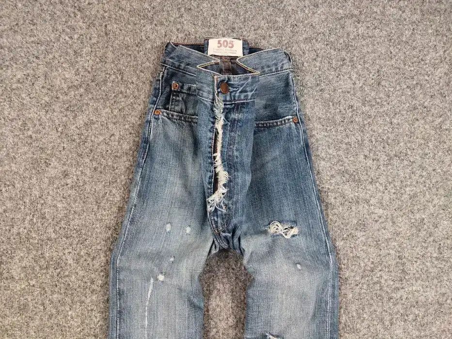Levi's Vintage 90s Levis 505 Limited Edition Distressed Denim Jeans Size US 34 / EU 50 - 3 Thumbnail