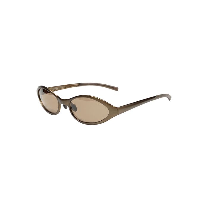 Prada Vtg 00s Prada Tech / Sport Metal Sunglasses (Brown Drop