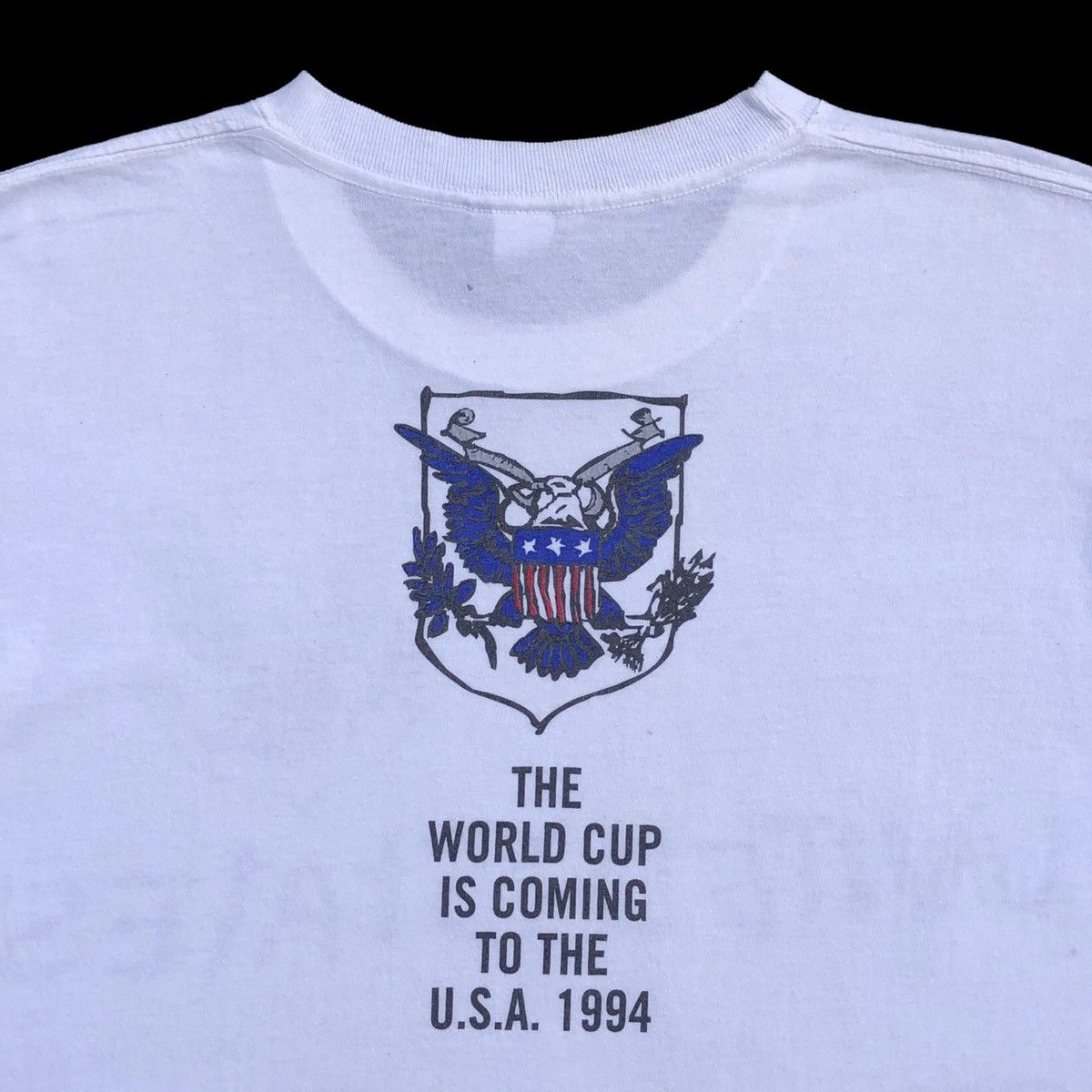 Vintage Vintage 90s USA Flag Logo Team Gear T- Shirt Size US L / EU 52-54 / 3 - 10 Thumbnail