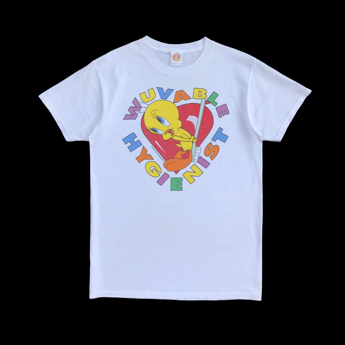 Vintage Vintage 1996 Looney Tunes Wuvable Hygienist T shirt Size US L / EU 52-54 / 3 - 1 Thumbnail