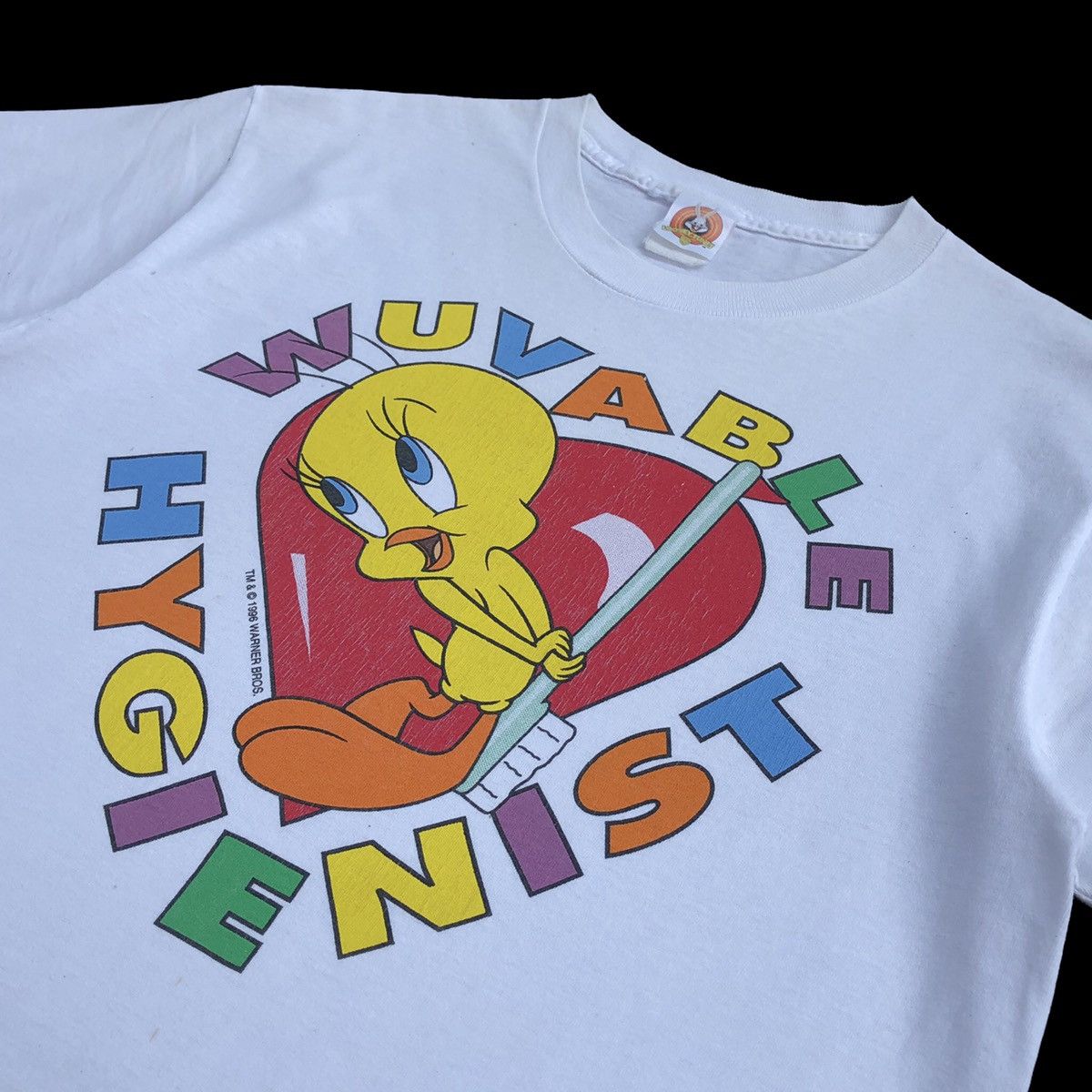 Vintage Vintage 1996 Looney Tunes Wuvable Hygienist T shirt Size US L / EU 52-54 / 3 - 6 Thumbnail