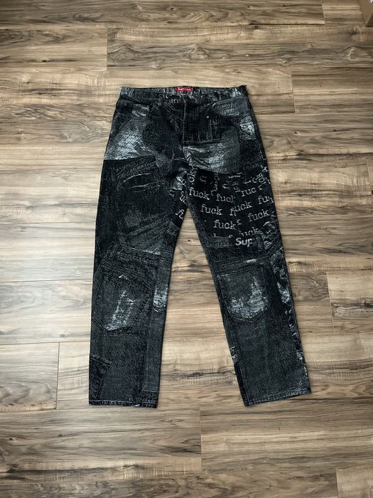 Supreme Supreme Archive Denim Jacquard Regular Jean | Grailed