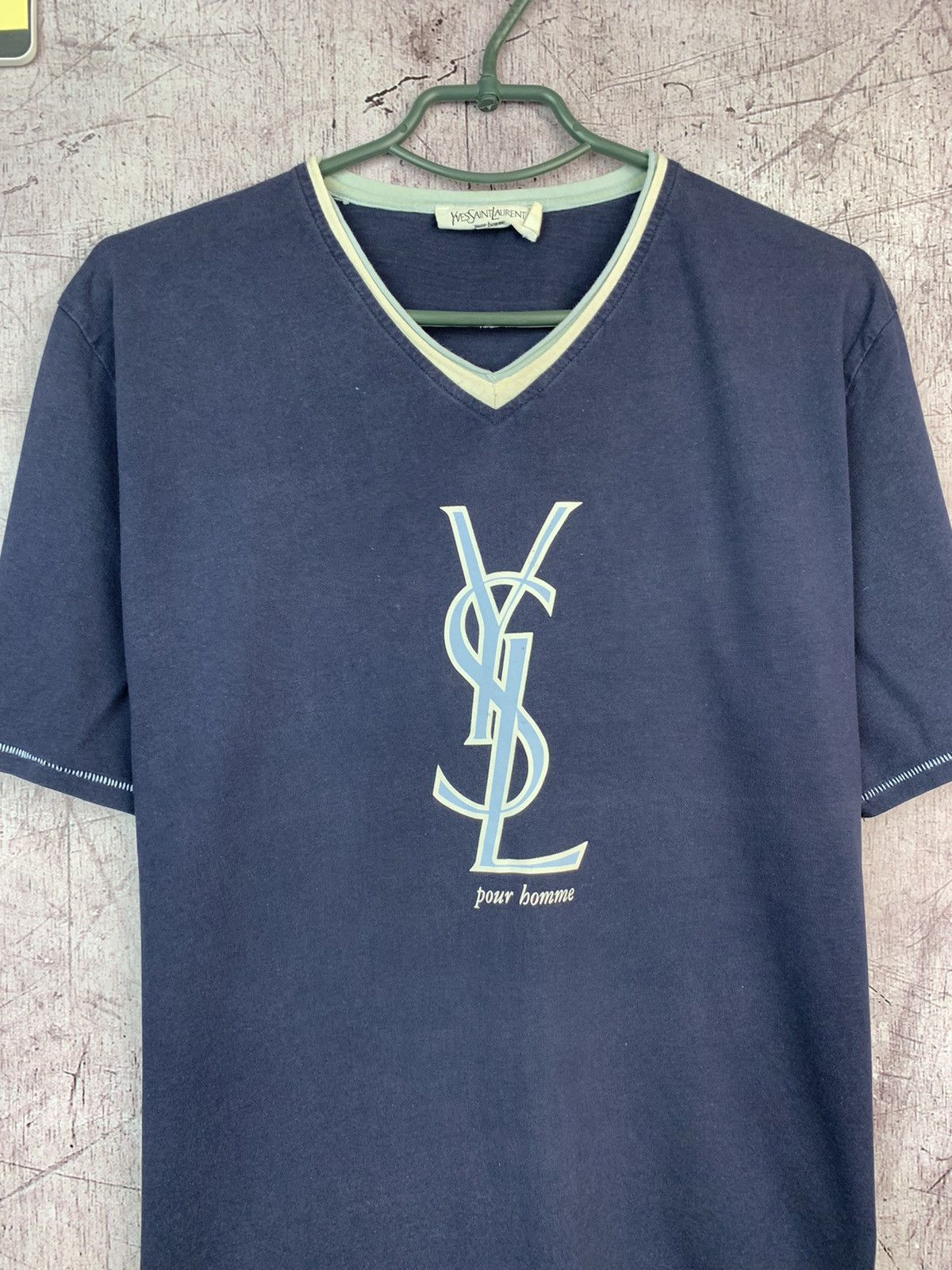 Vintage × Yves Saint Laurent Vintage YSL Yves Saint Laurent T Shirt Size US L / EU 52-54 / 3 - 3 Thumbnail