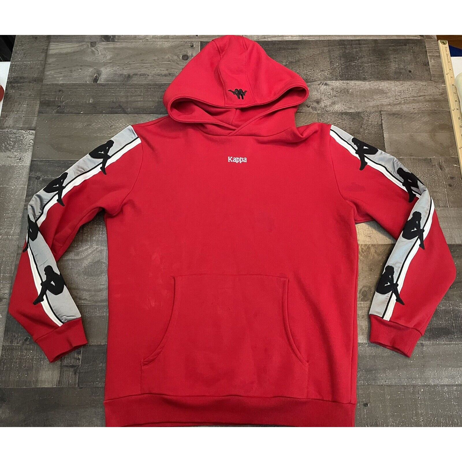 Kappa red store hoodie mens