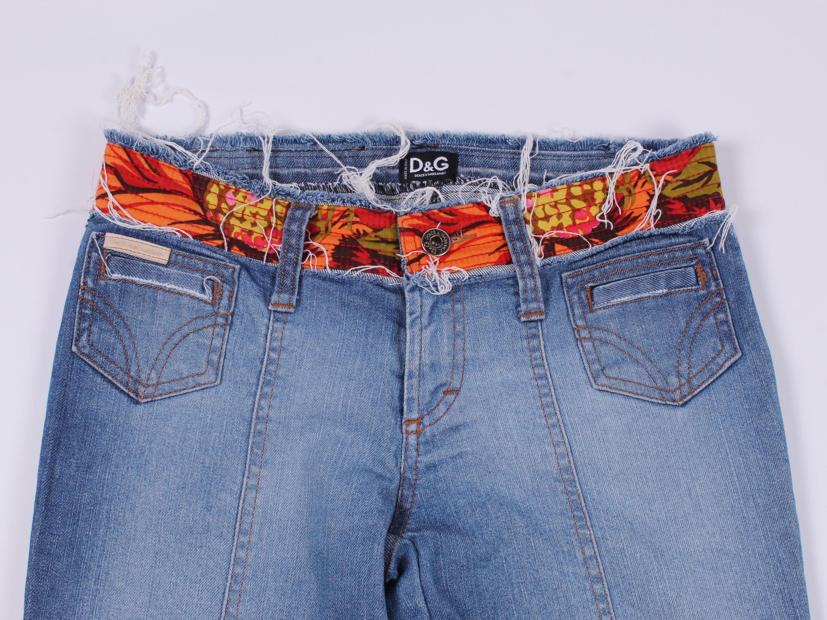 Dolce & Gabbana Vintage Dolce & Gabbana Y2K Low Waist Jeans Size 29" - 2 Thumbnail