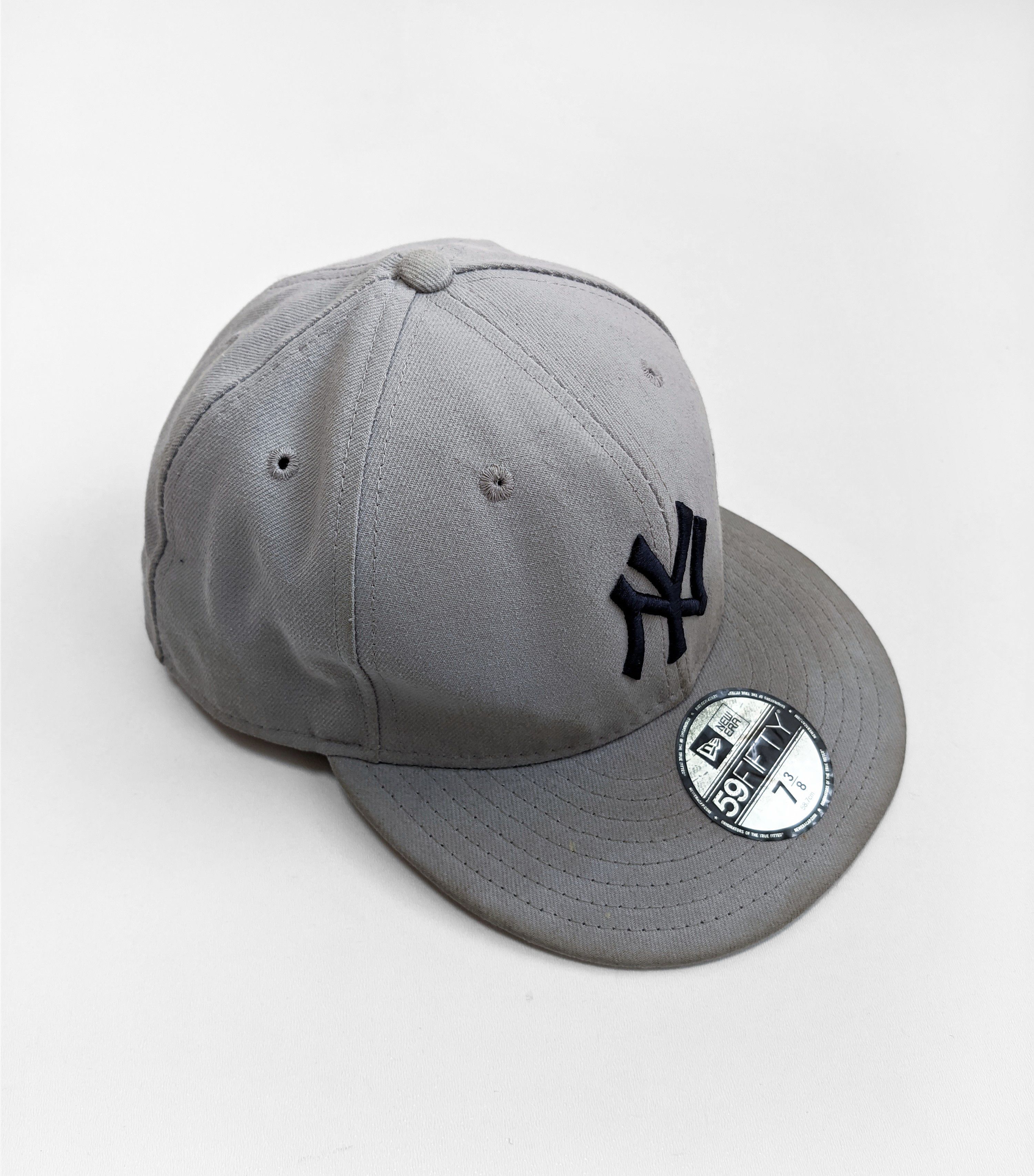 帽子 NY Yankees ANNCO 80s Trucker Hat Vtg 80s New York Yankees Mesh SnapBack Trucker Cap Hat Wht