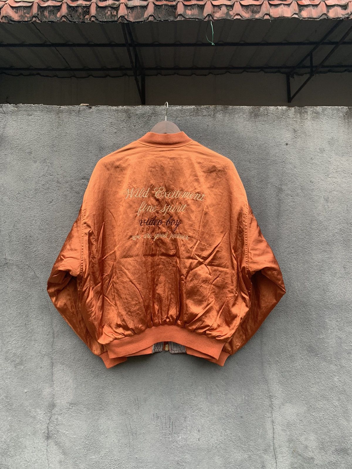Vintage 👹Vintage 90s Video Boy Wild Excitement Bomber Jacket Size US L / EU 52-54 / 3 - 7 Thumbnail