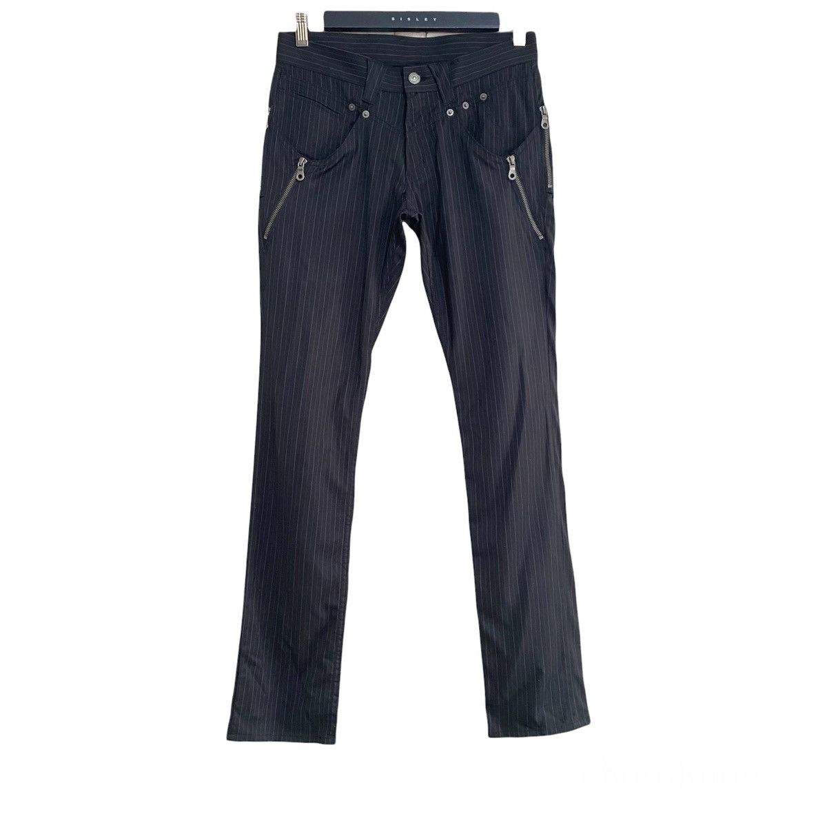PPFM PPFM Pinstriped Zipper Pants Size US 29 - 2 Thumbnail