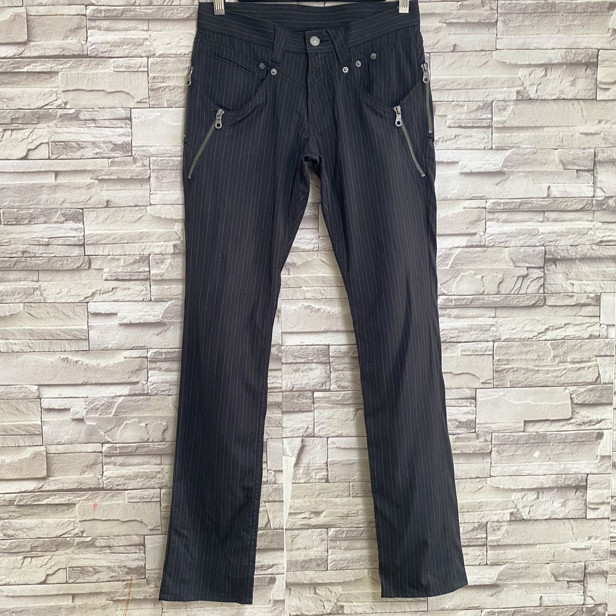 PPFM PPFM Pinstriped Zipper Pants Size US 29 - 4 Thumbnail