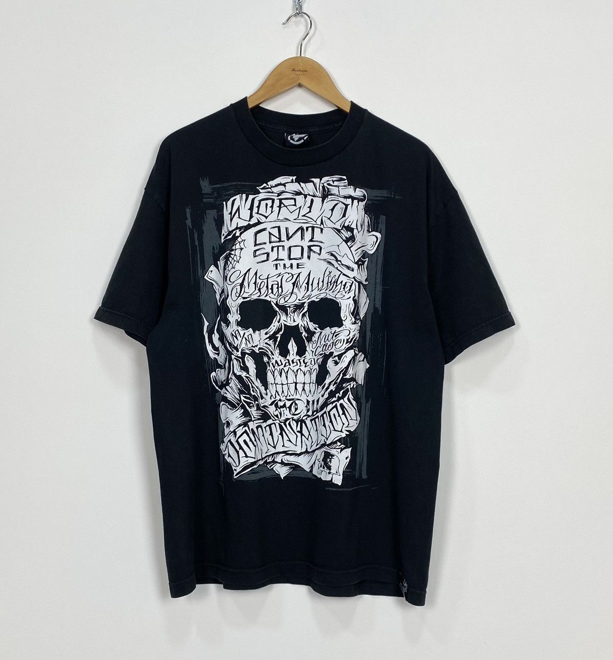 Band Tees Metal Mulisha Skull Graphic Print Tee T-shirt Rock Band Top Size US XL / EU 56 / 4 - 1 Thumbnail