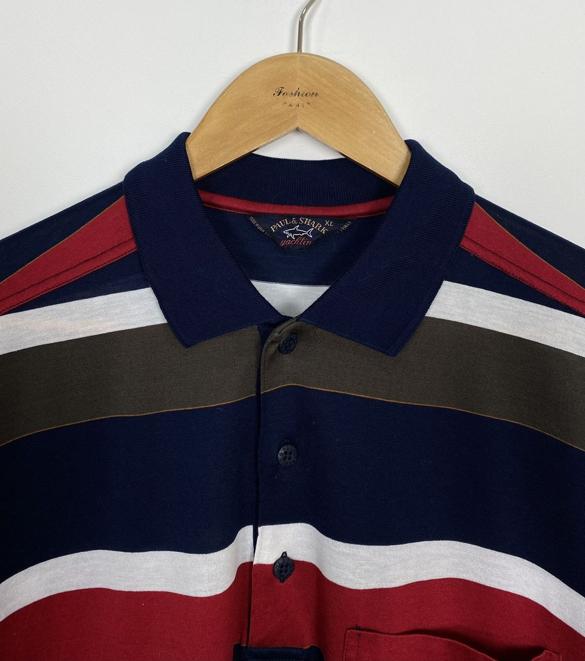 Paul & Shark Vintage Paul & Shark Yachting Sailing Striped Polo Shirt Top Size US XL / EU 56 / 4 - 2 Thumbnail