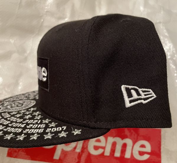 Supreme NEW ERA 7 5/8 BLACK SUPREME Undisputed box logo fitted hat