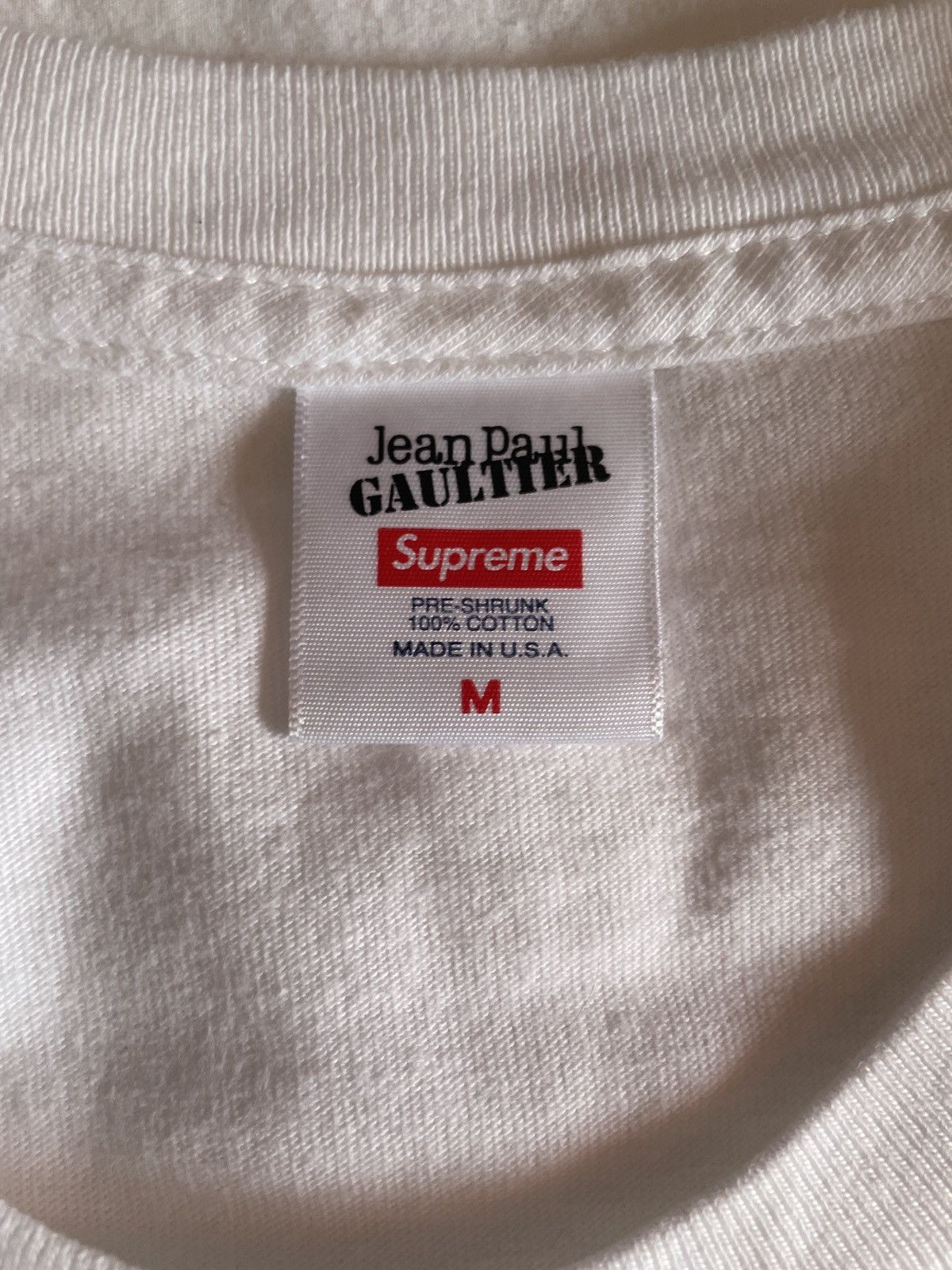 Supreme Supreme Jean Paul Gaultier Tee White Medium | Grailed