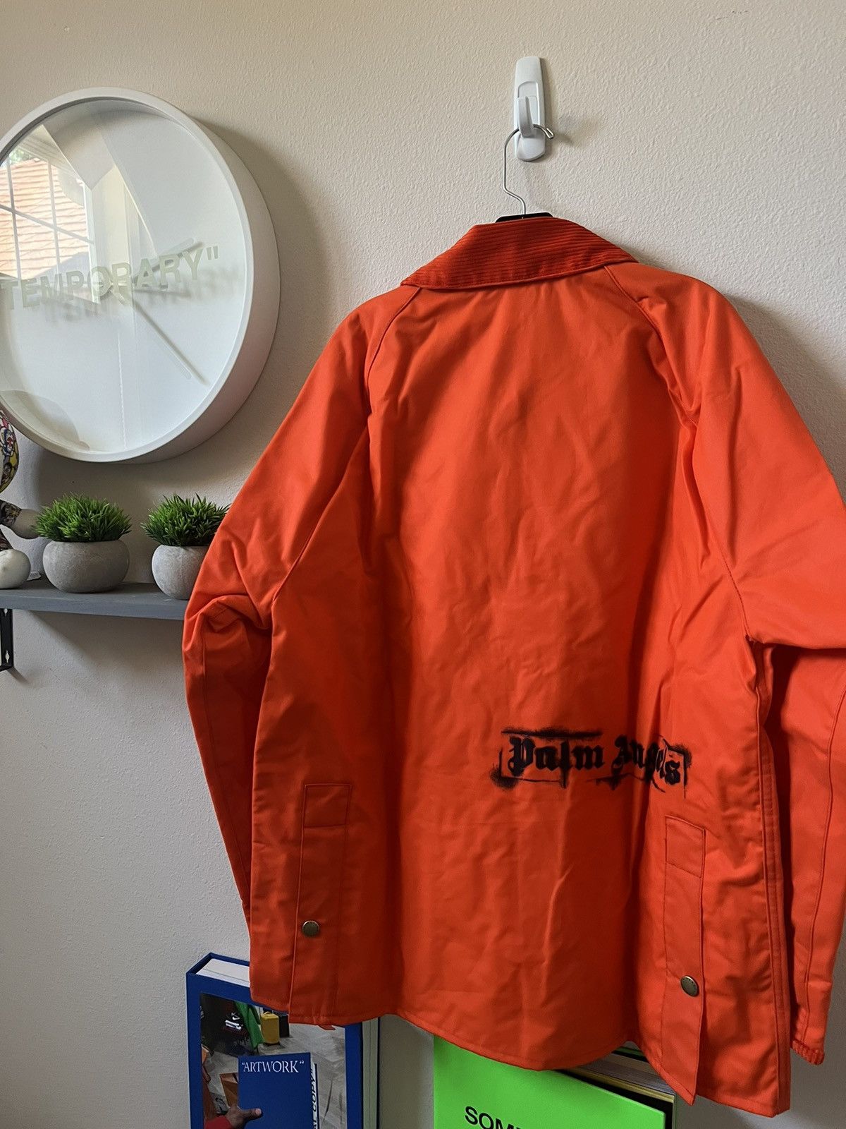 Palm Angels Palm Angels Barbour Waxed Spray Logo Jacket Size US L / EU 52-54 / 3 - 7 Thumbnail