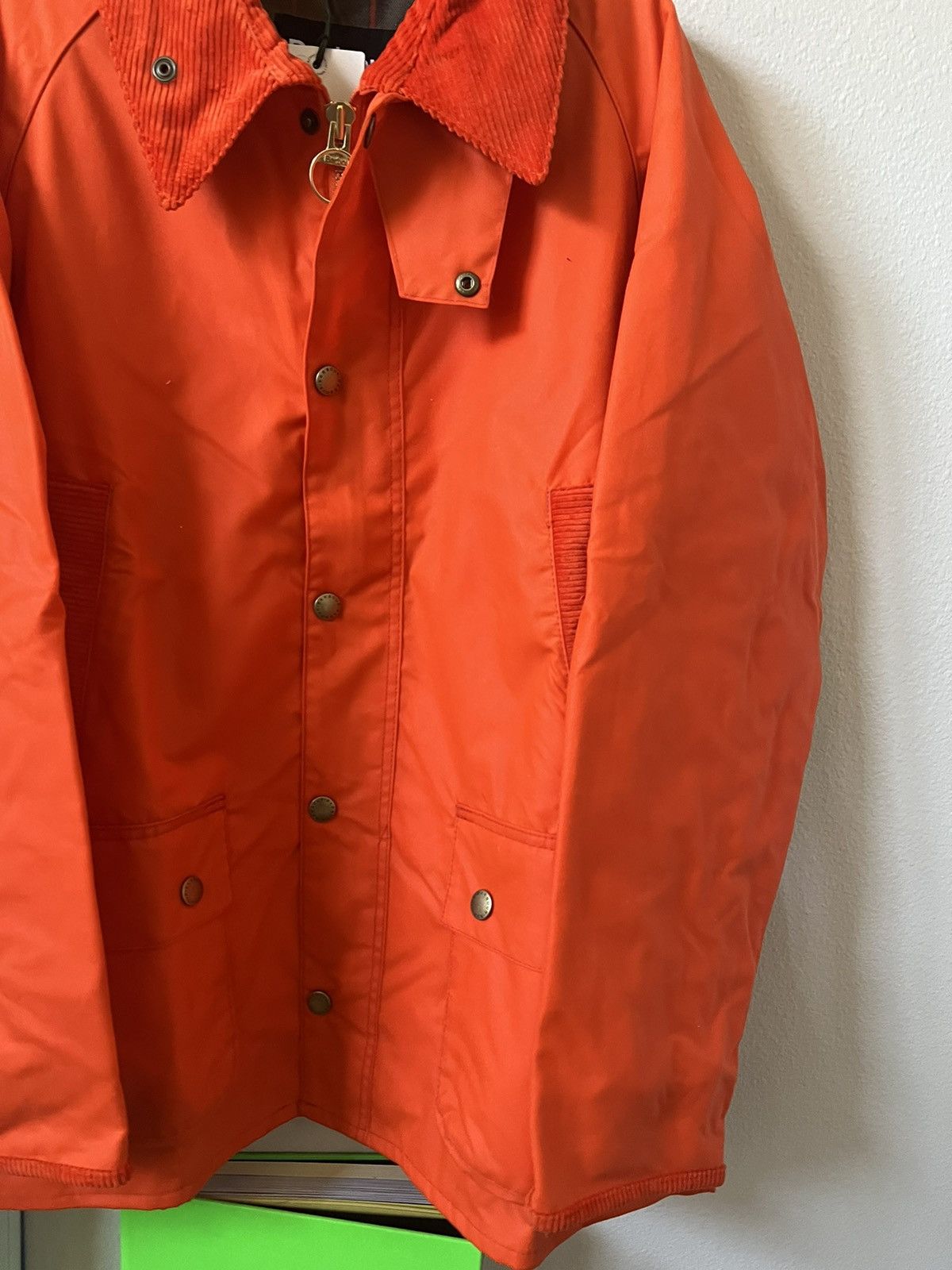 Palm Angels Palm Angels Barbour Waxed Spray Logo Jacket Size US L / EU 52-54 / 3 - 5 Thumbnail