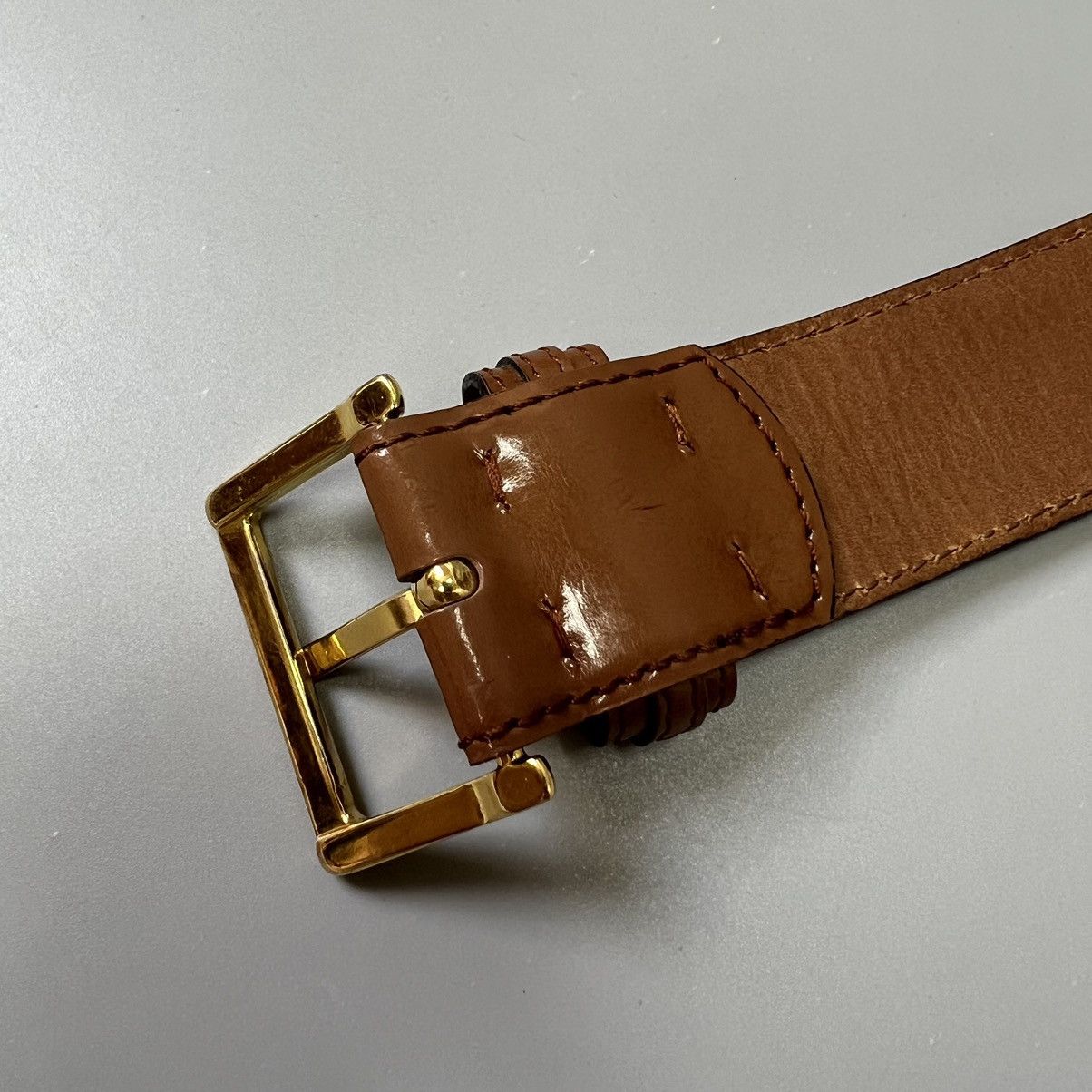 Moschino Vintage MOSCHINO Leather RedWall Belt Rare Size ONE SIZE - 17 Thumbnail