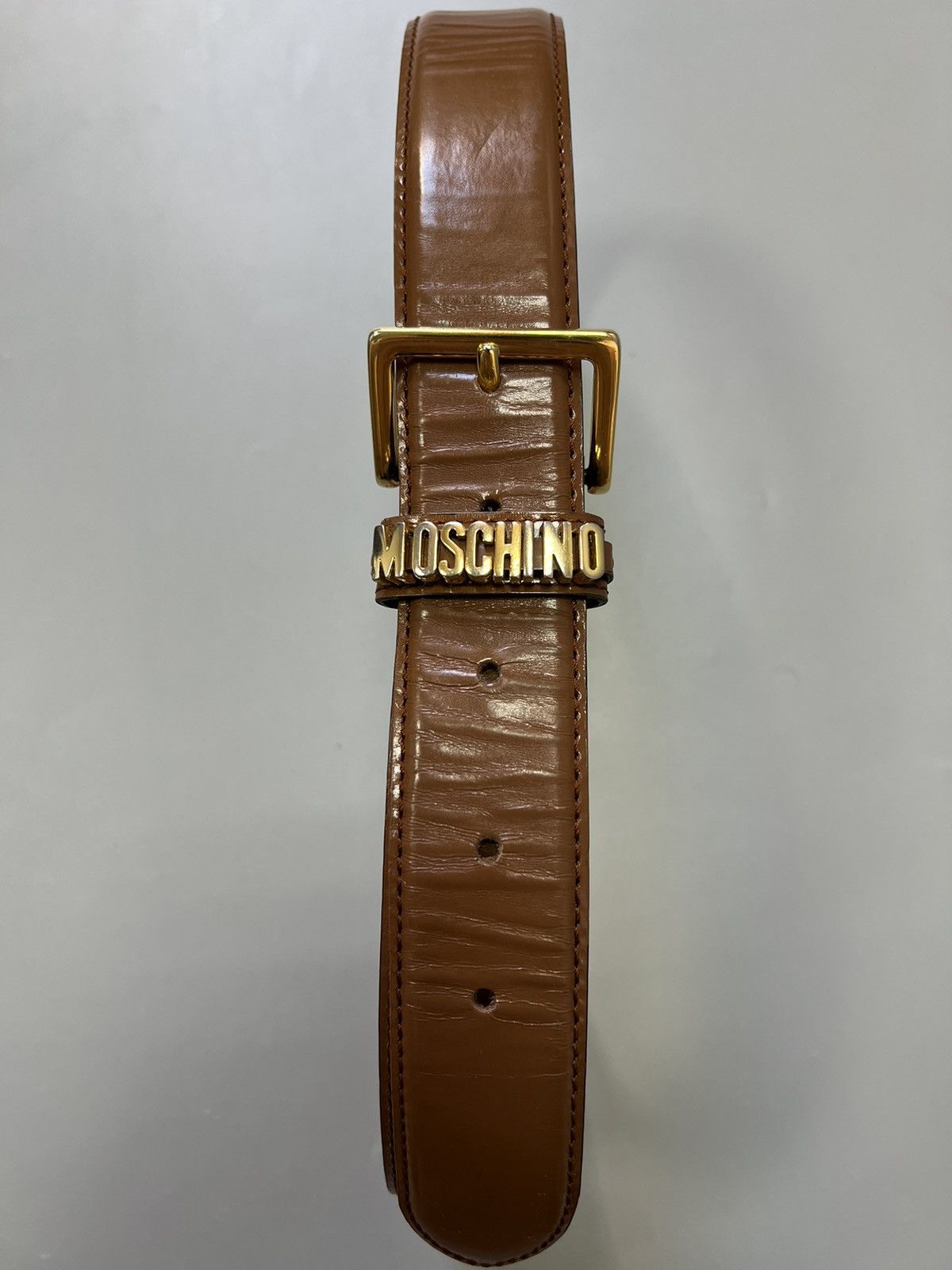 Moschino Vintage MOSCHINO Leather RedWall Belt Rare Size ONE SIZE - 7 Thumbnail