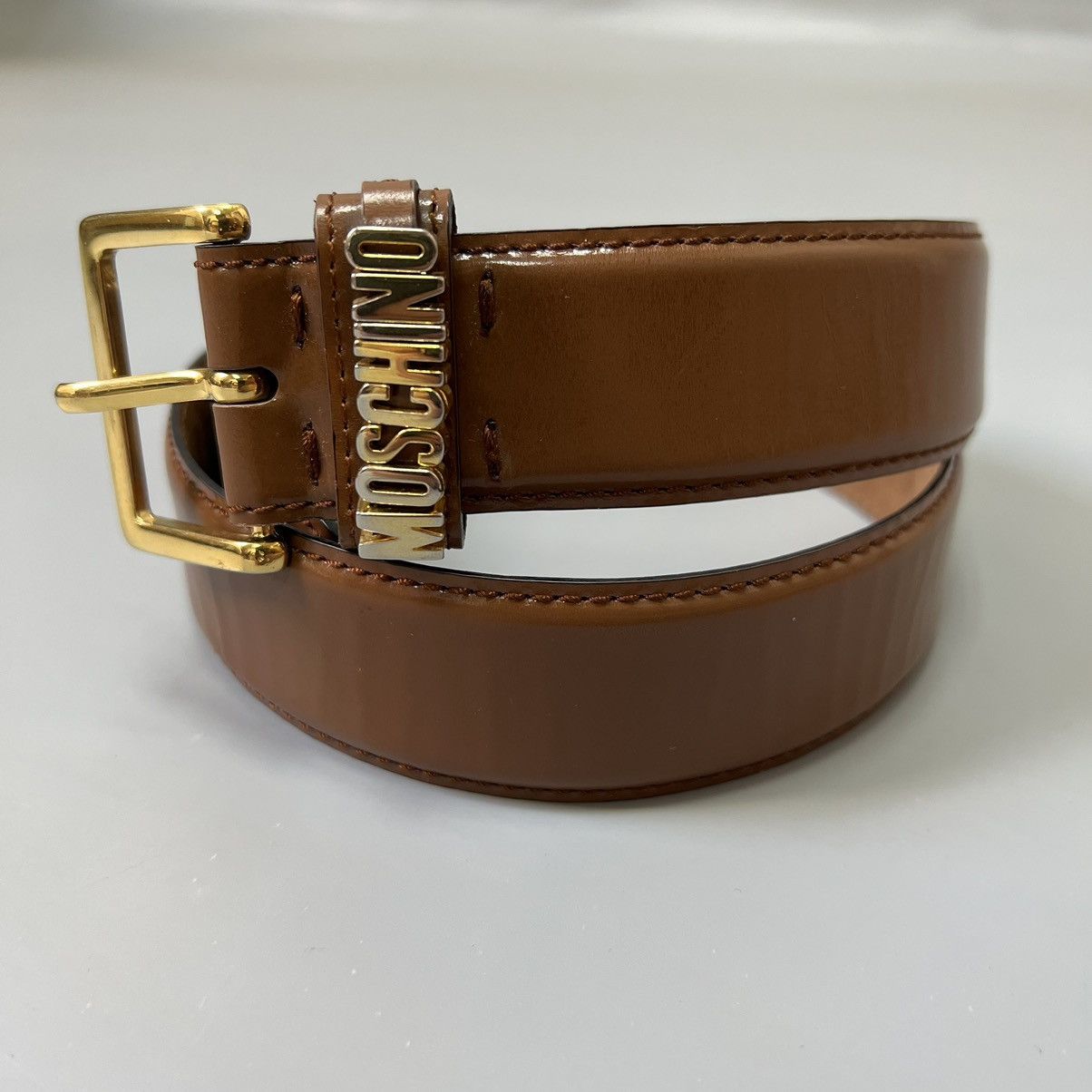 Moschino Vintage MOSCHINO Leather RedWall Belt Rare Size ONE SIZE - 9 Thumbnail