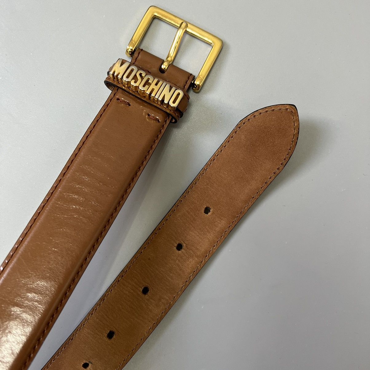 Moschino Vintage MOSCHINO Leather RedWall Belt Rare Size ONE SIZE - 15 Thumbnail