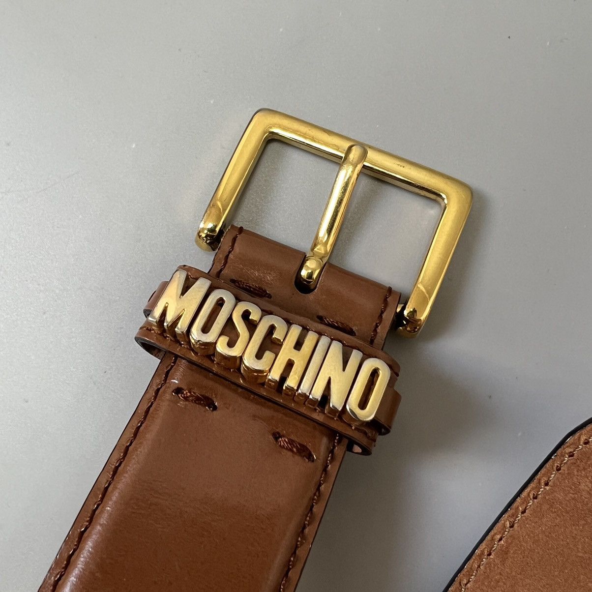 Moschino Vintage MOSCHINO Leather RedWall Belt Rare Size ONE SIZE - 16 Thumbnail