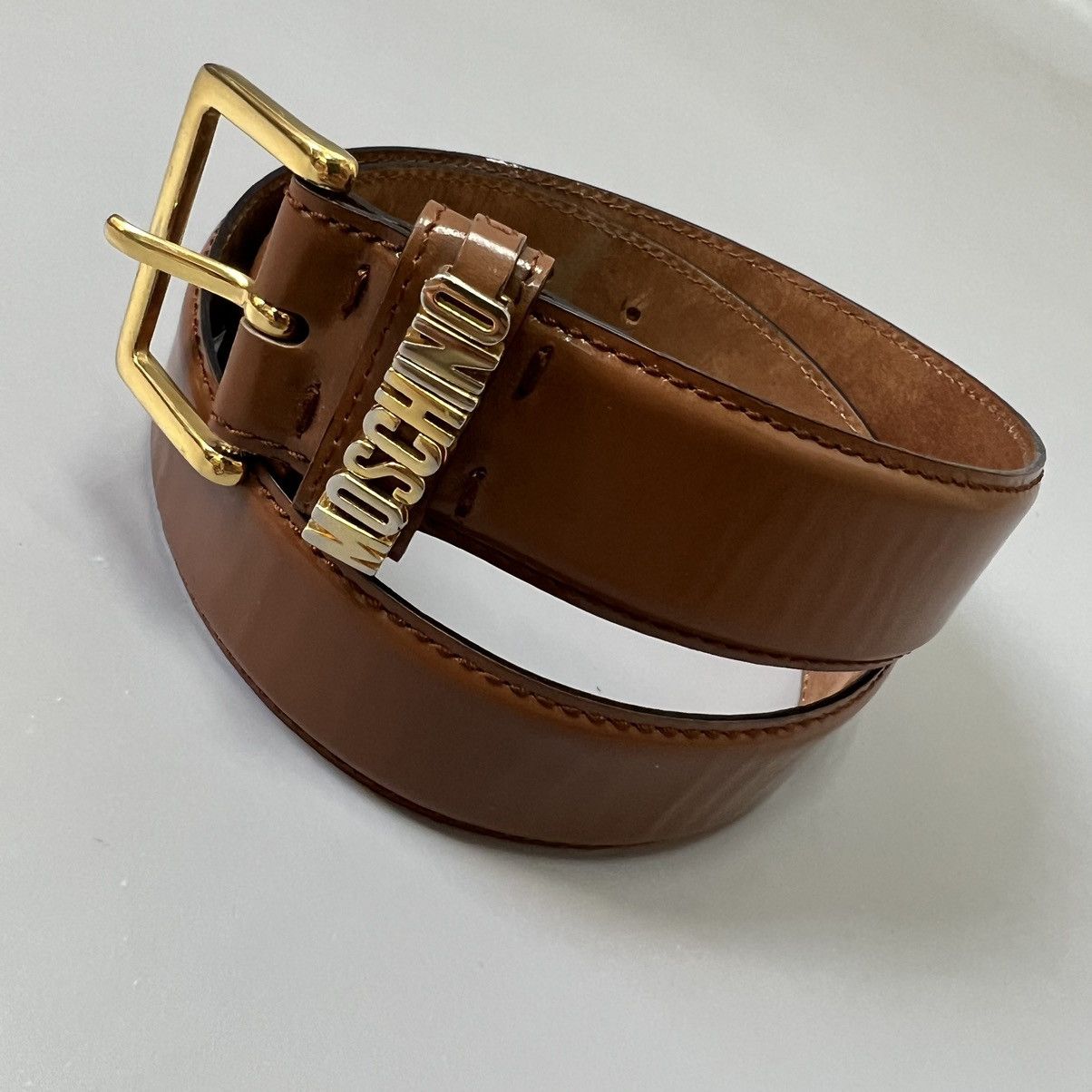 Moschino Vintage MOSCHINO Leather RedWall Belt Rare Size ONE SIZE - 1 Thumbnail