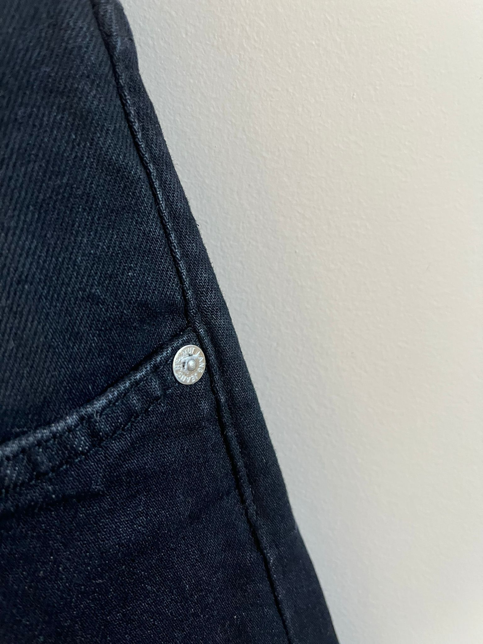 Helmut Lang Masc High Straight Denim in Black Size US 31 - 7 Thumbnail