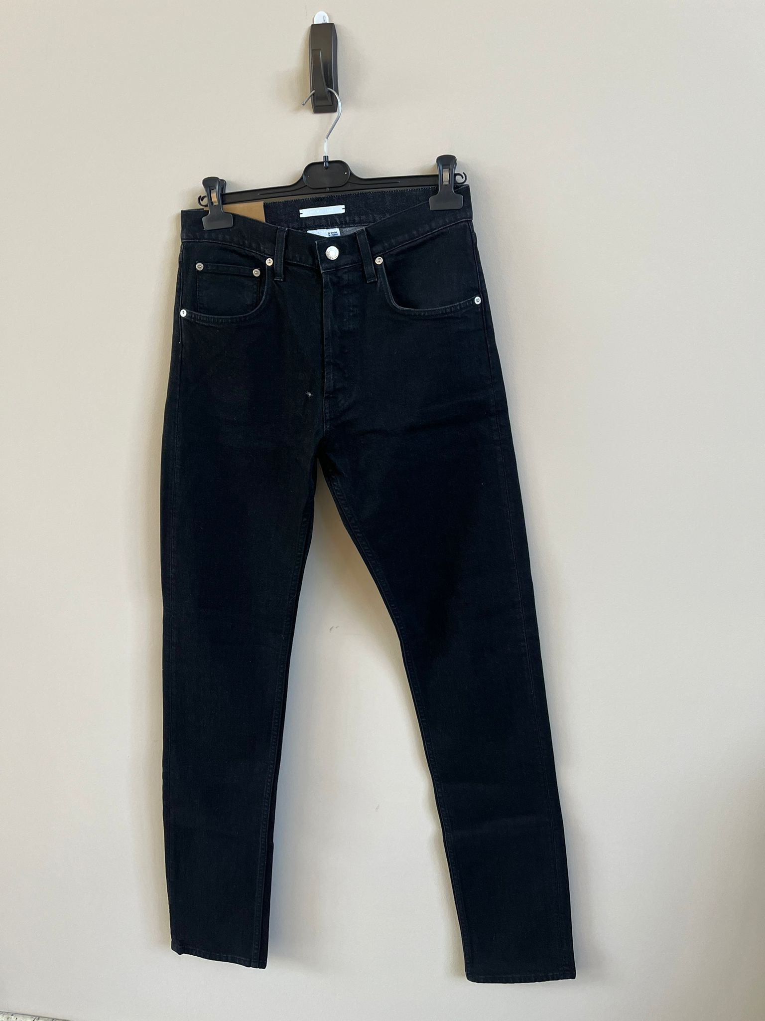 Helmut Lang Masc High Straight Denim in Black Size US 31 - 8 Thumbnail