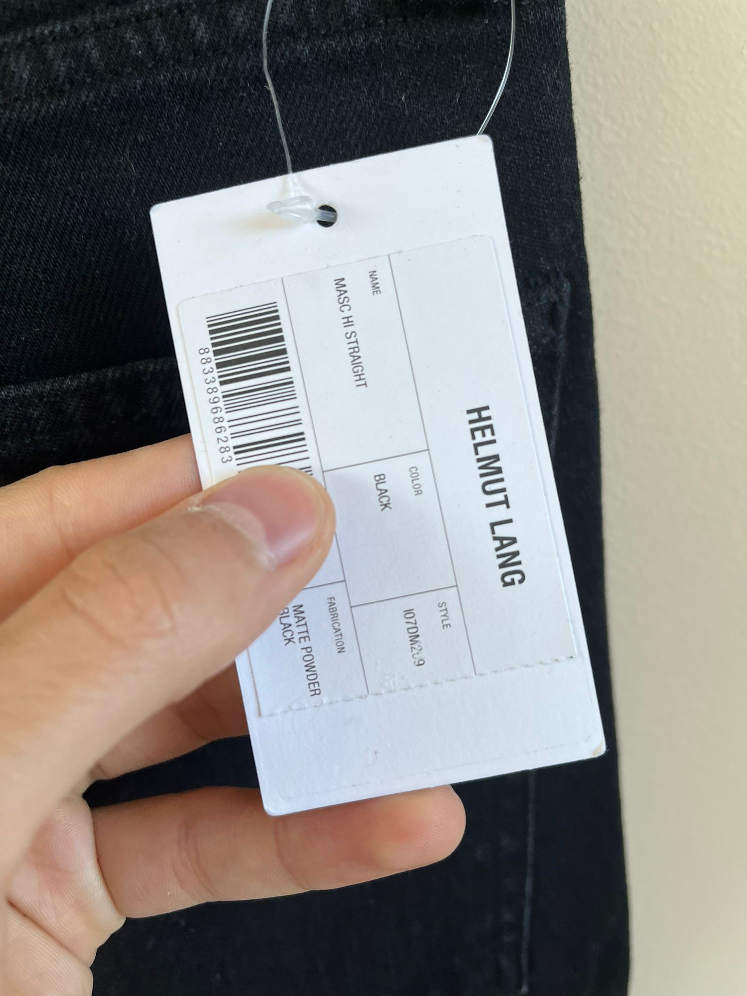 Helmut Lang Masc High Straight Denim in Black Size US 31 - 14 Thumbnail