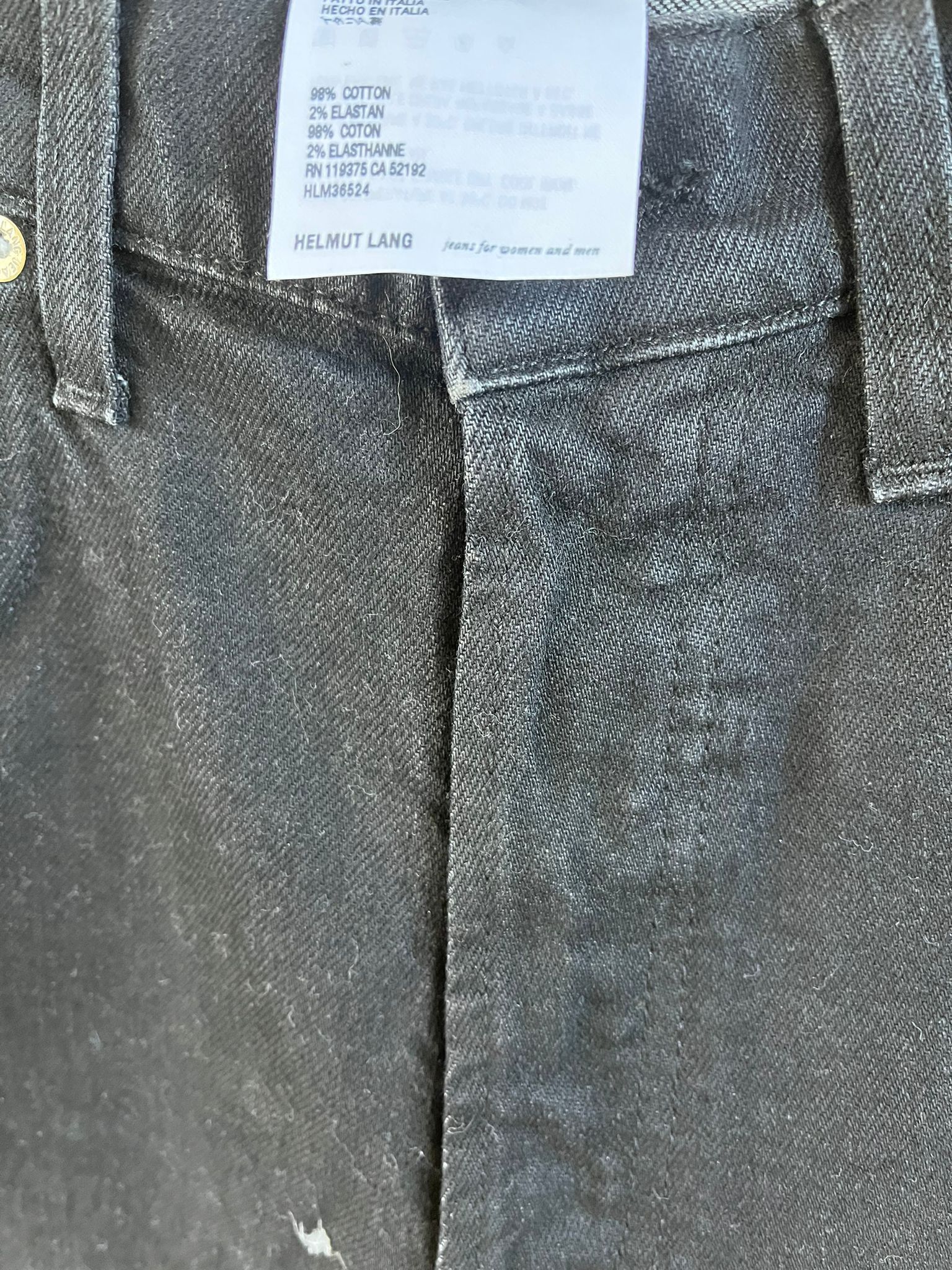 Helmut Lang Masc High Straight Denim in Black Size US 31 - 11 Thumbnail
