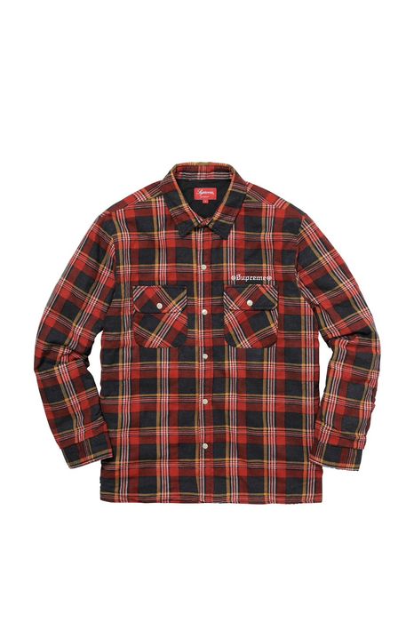 Supreme Supreme Independent Quilted Flannel Shirt | Grailed