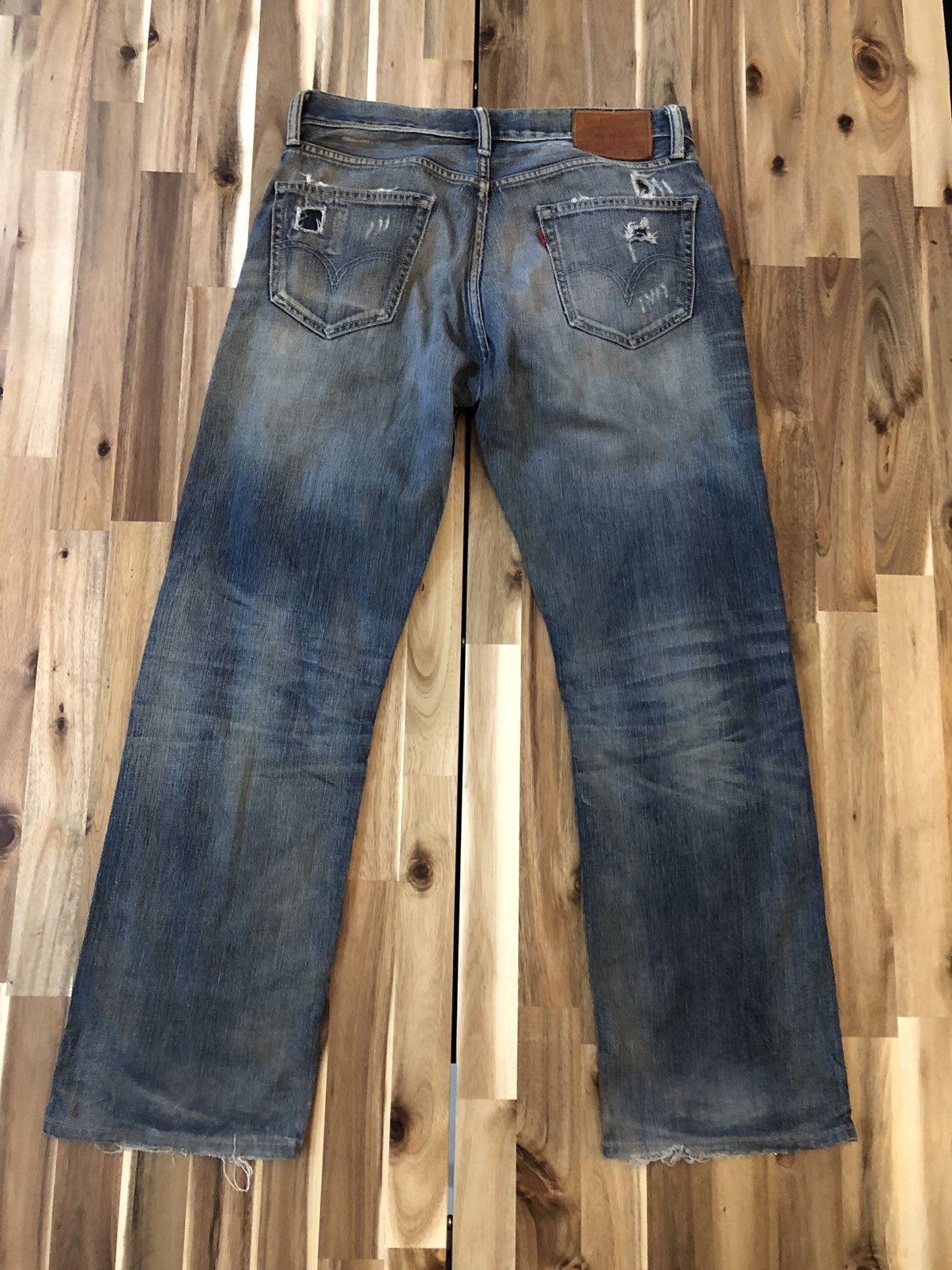 Levi's Vintage Levis 505 Single R Distressed Denim Size US 32 / EU 48 - 2 Thumbnail