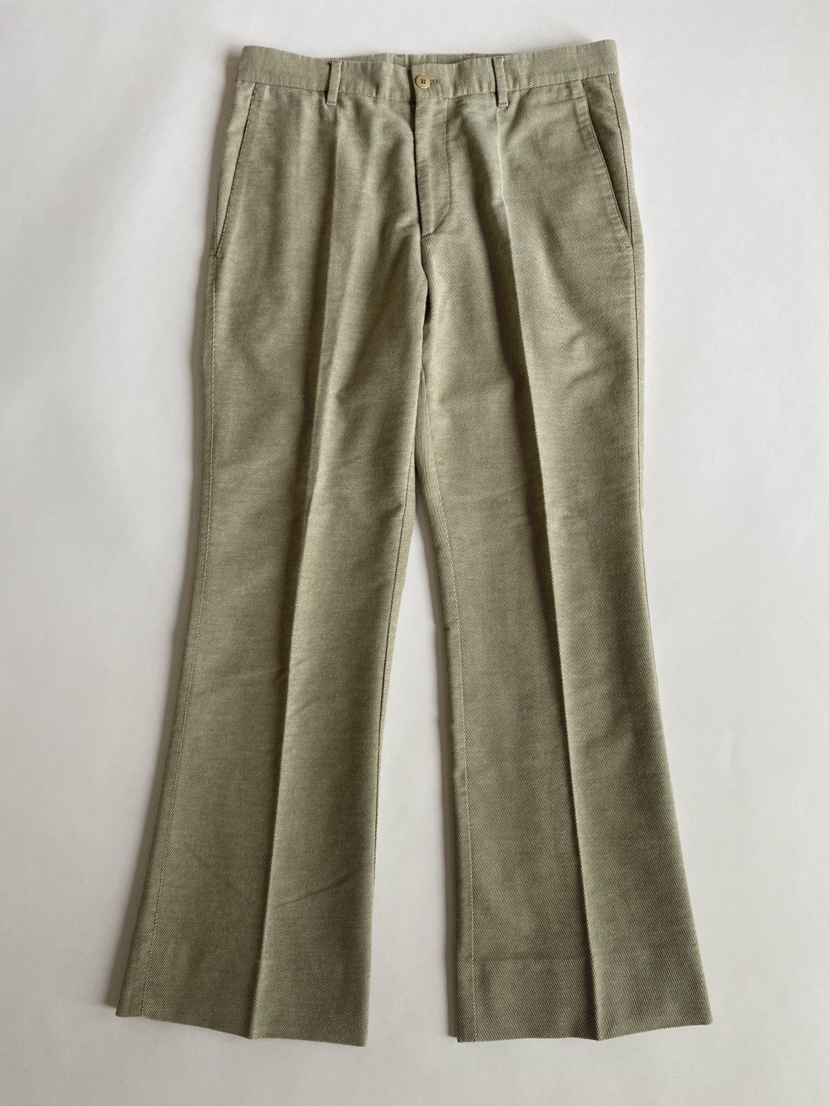 image of Vintage Miu Miu Flared Pants in Beige, Men's (Size 34)
