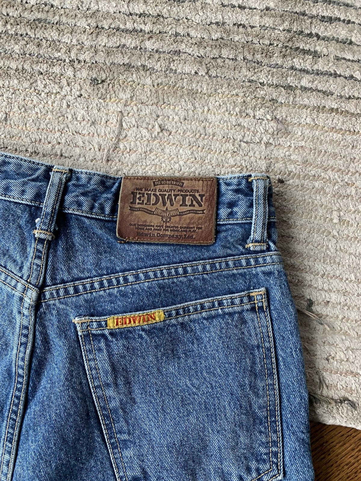 Edwin × Japanese Brand × Vintage Vintage Edwin Cut Off Jean Shorts Stone Wash Womens Japan 26 Size 26" / US 2 / IT 38 - 3 Thumbnail