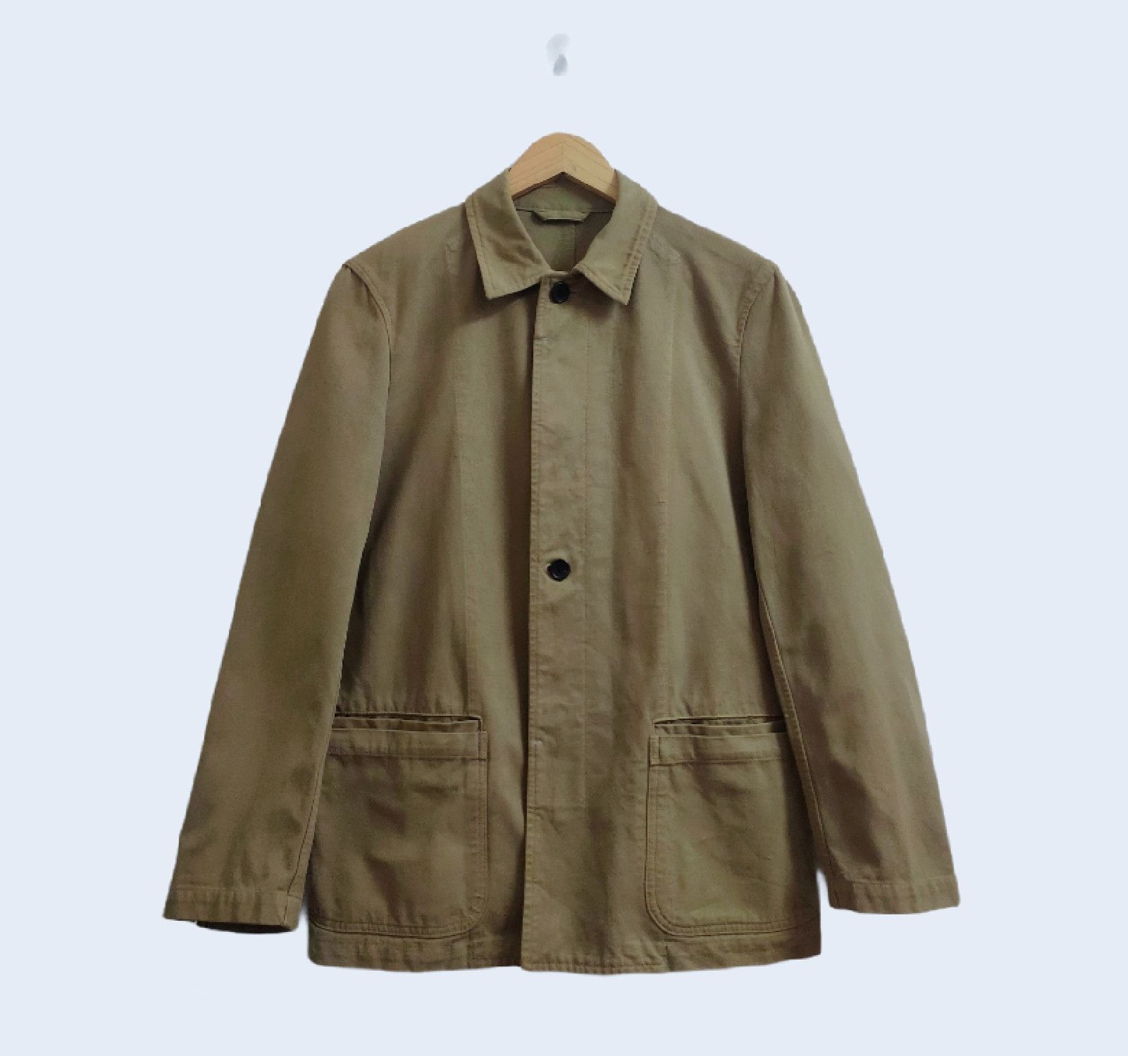 image of Margaret Howell Men Chore Workwear Jacket in Light Brown (Size Small)