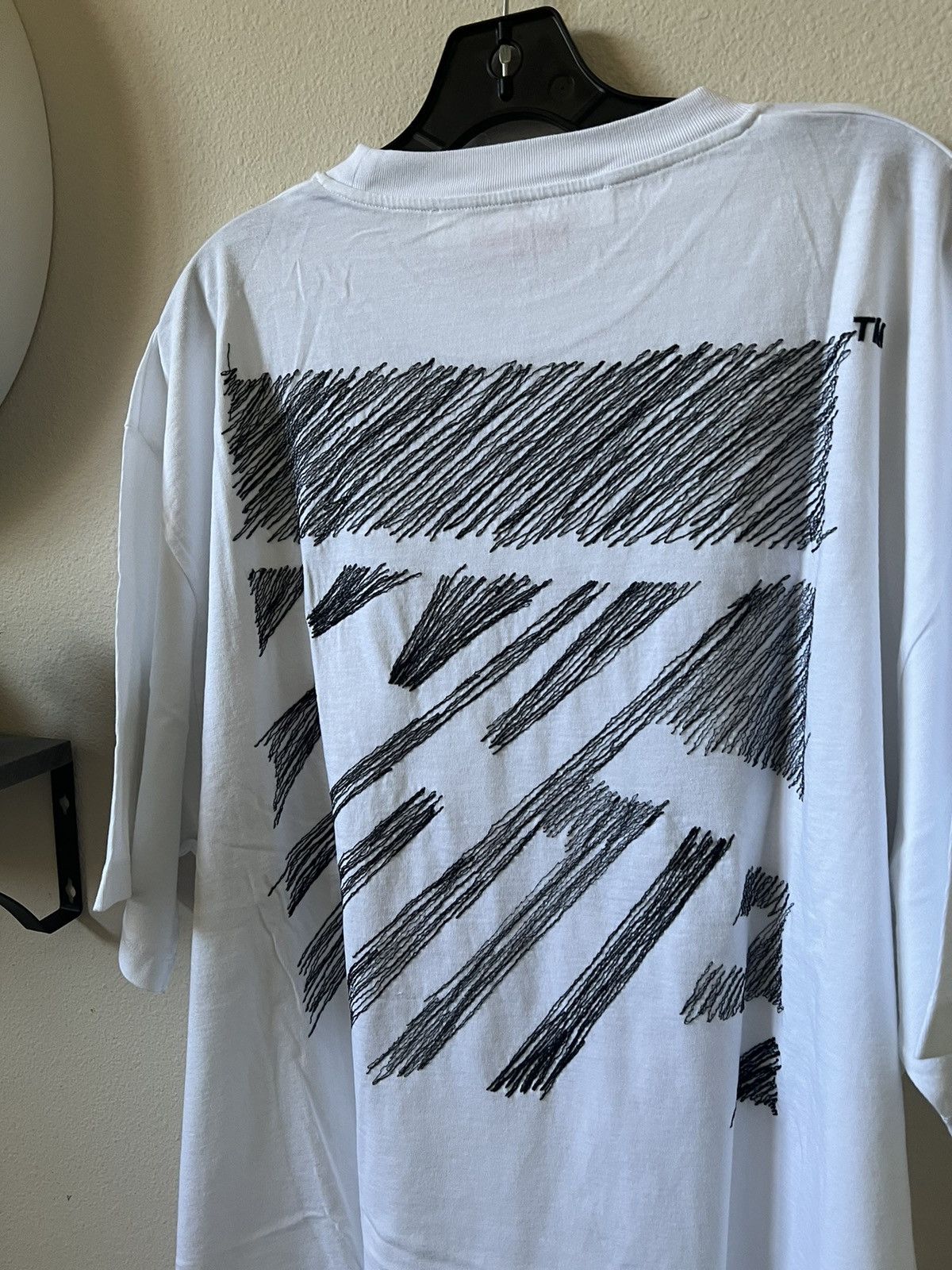 Off-White Off-White Embroidered Scribble Logo T-shirt Size US XL / EU 56 / 4 - 4 Thumbnail