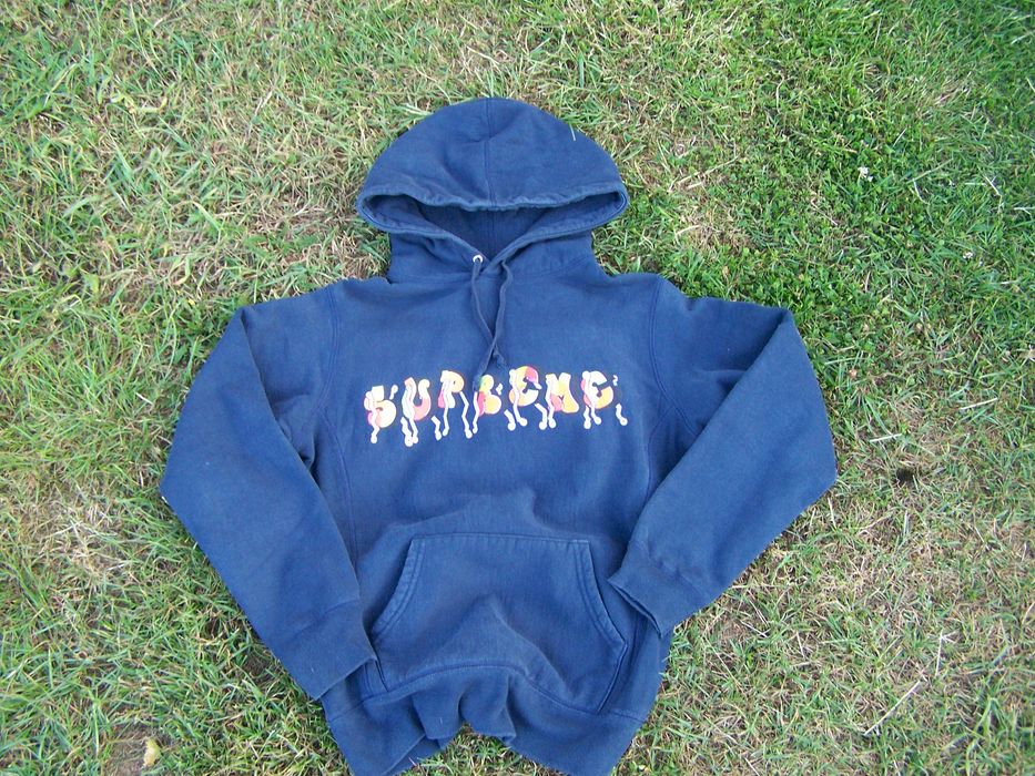 Supreme Supreme x Blade whole car fw2016 navy hoodie Grailed