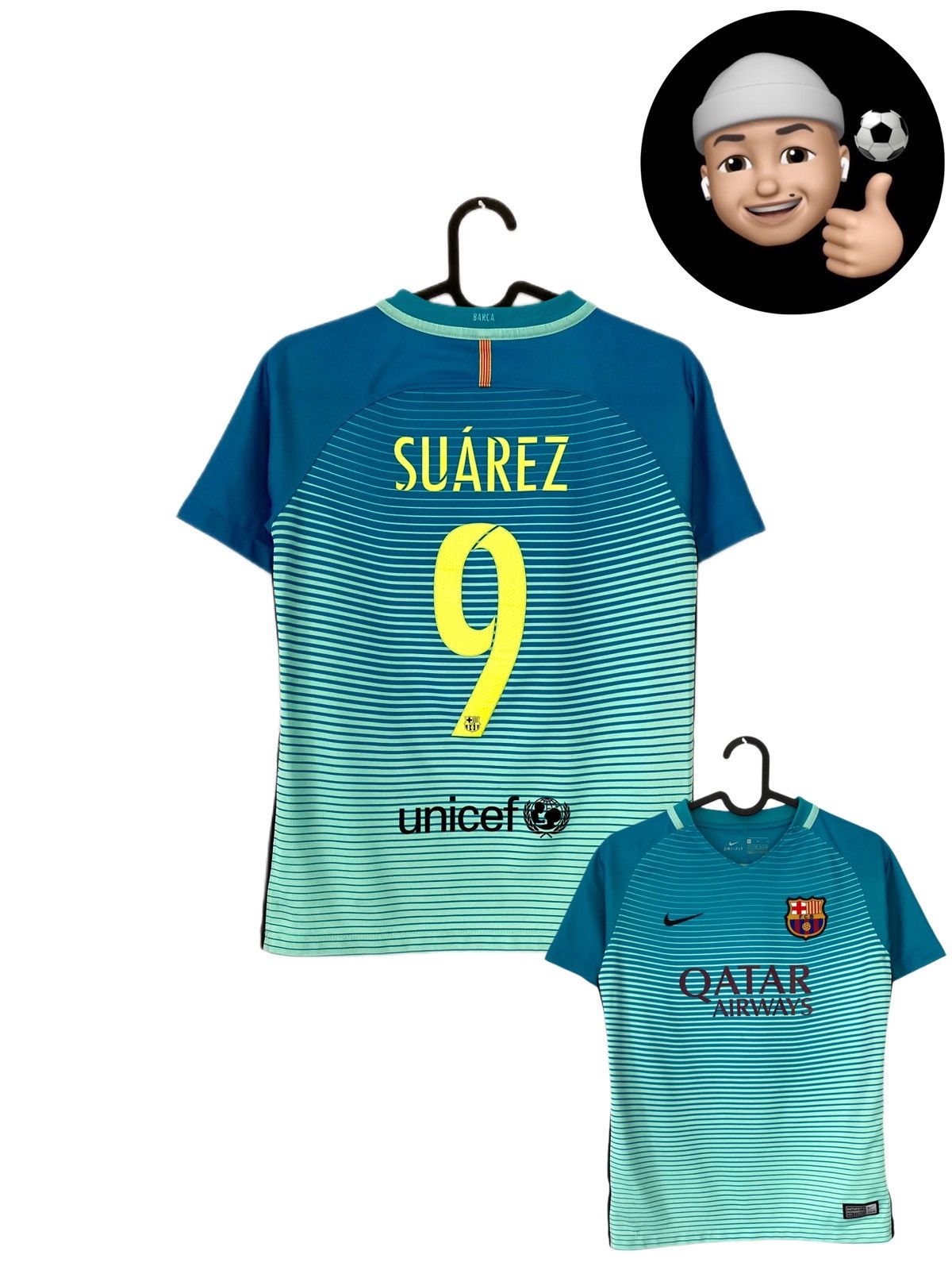 LUIS SUAREZ #9 MEN'S FC BARCELONA 2016/2017 SOCCER FOOTBALL SHIRT JERSEY  SIZE S
