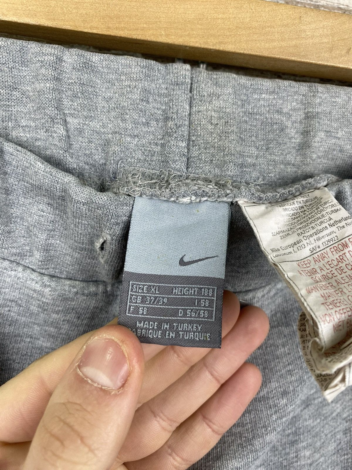 Nike × Vintage Mens Vintage Nike sweatpants 90s swoosh logo joggers rare Size US 36 / EU 52 - 8 Thumbnail
