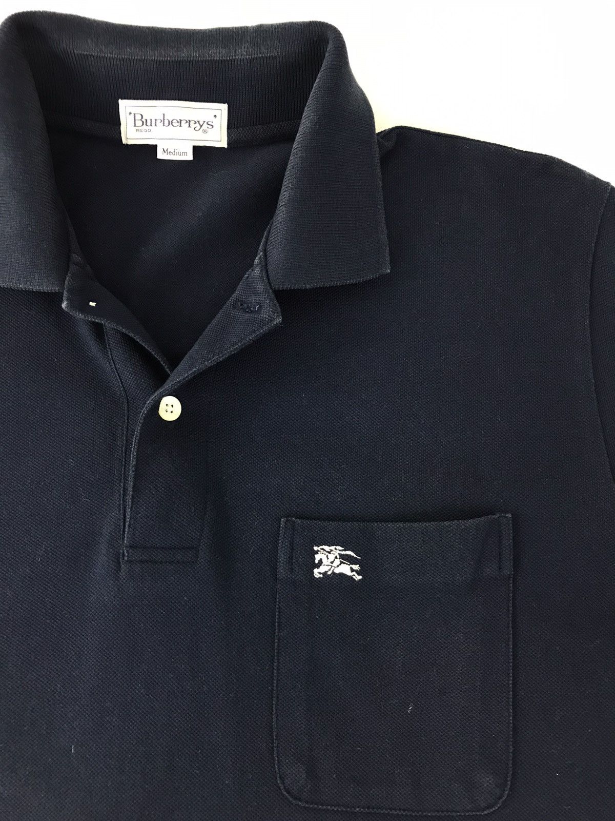 Burberry Burberrys Simple Singgle Pocket Logo Polo Tee Size US M / EU 48-50 / 2 - 4 Thumbnail