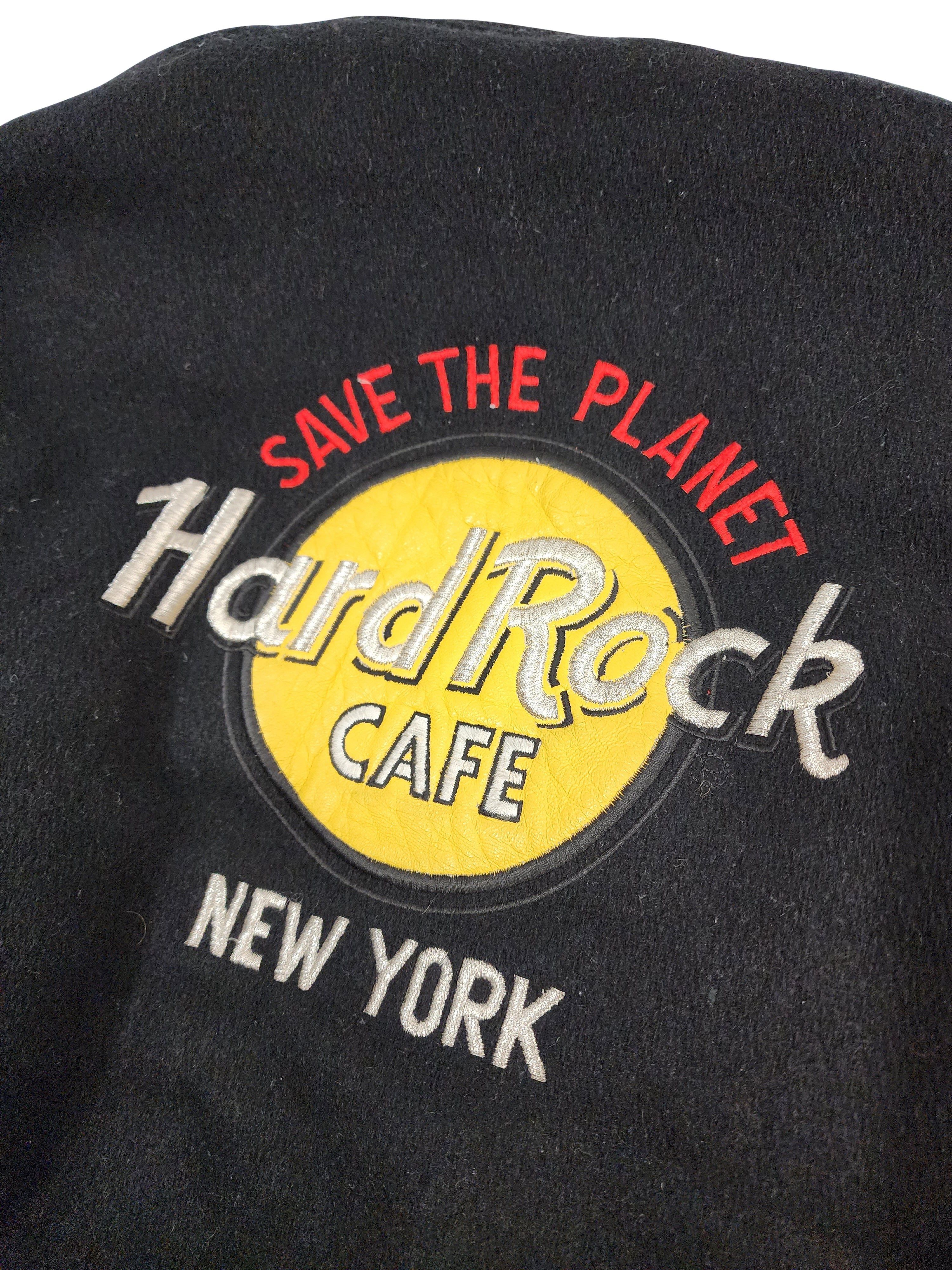Vintage Vintage Hardrock Cafe Leather Bomber Jacket New York Size US M / EU 48-50 / 2 - 4 Thumbnail